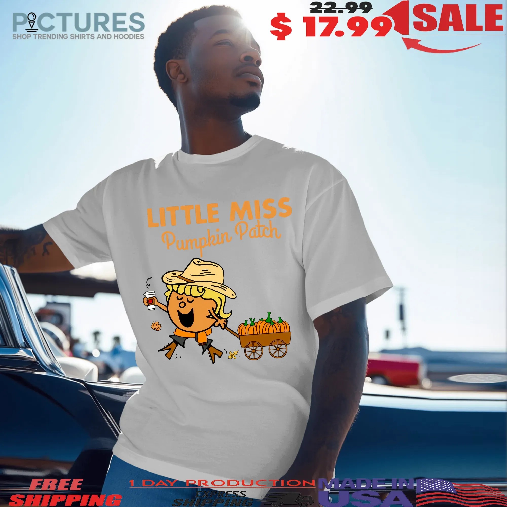 The Little Miss Pumpkin Patch Halloween T Shirt