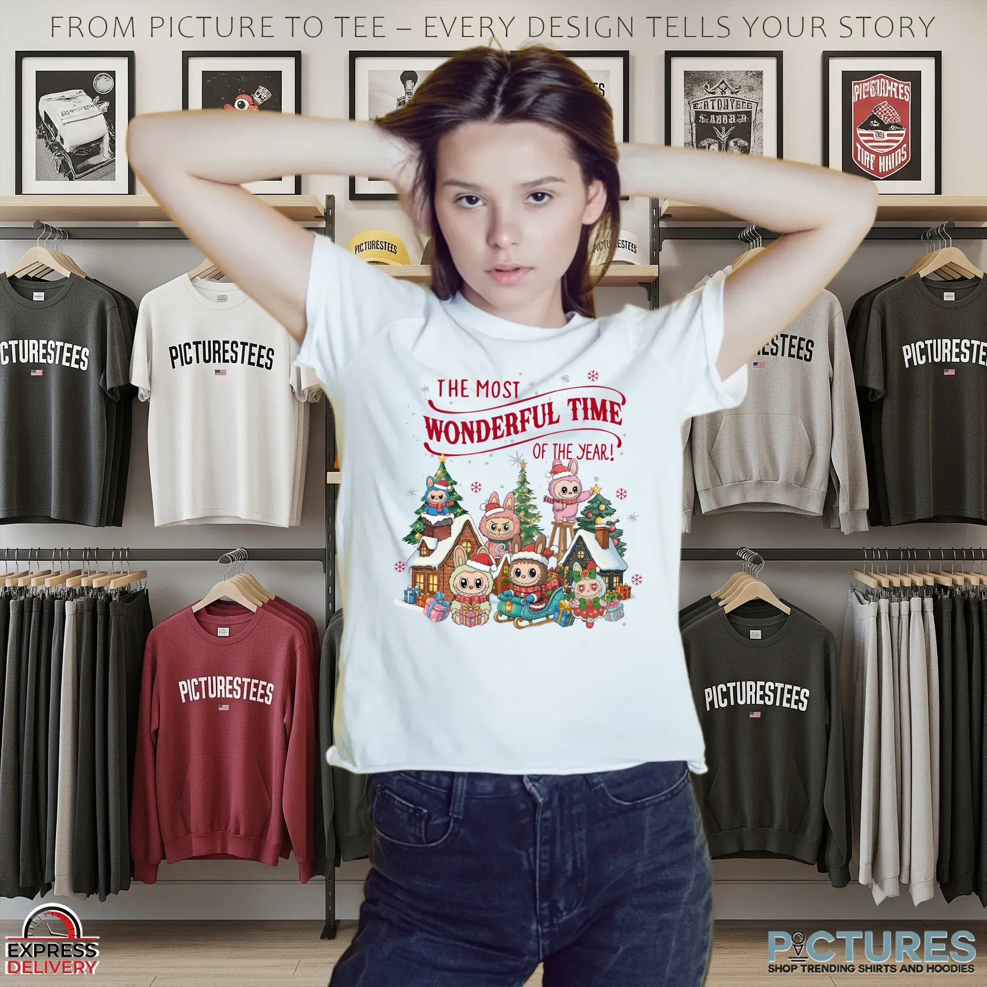 The Most Wonderful Time Of The Year Christmas Monster Doll Labubu T Shirt