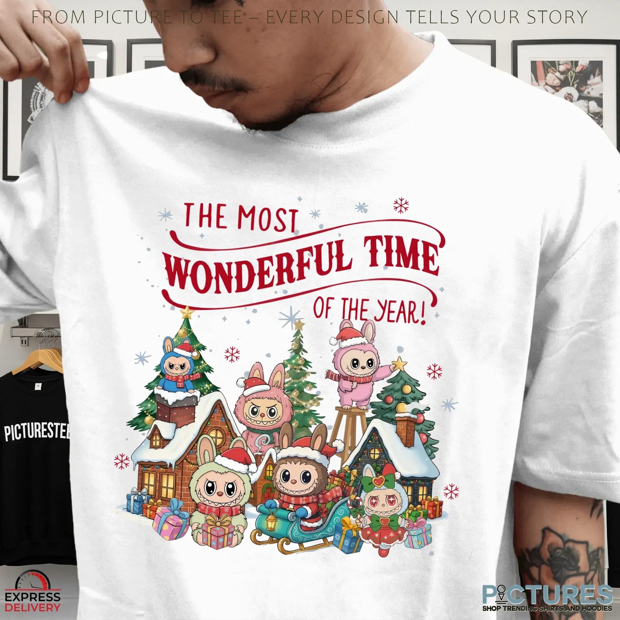 The Most Wonderful Time Of The Year Christmas Monster Doll Labubu T Shirt