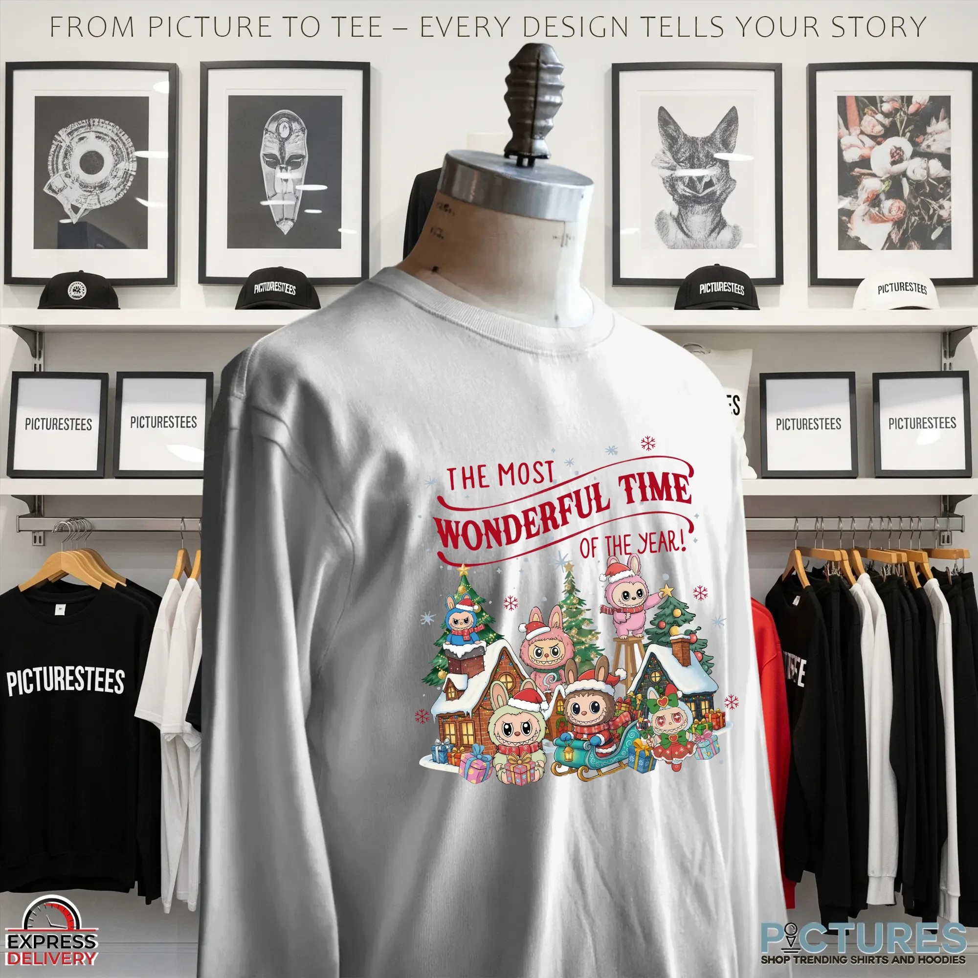 The Most Wonderful Time Of The Year Christmas Monster Doll Labubu T Shirt