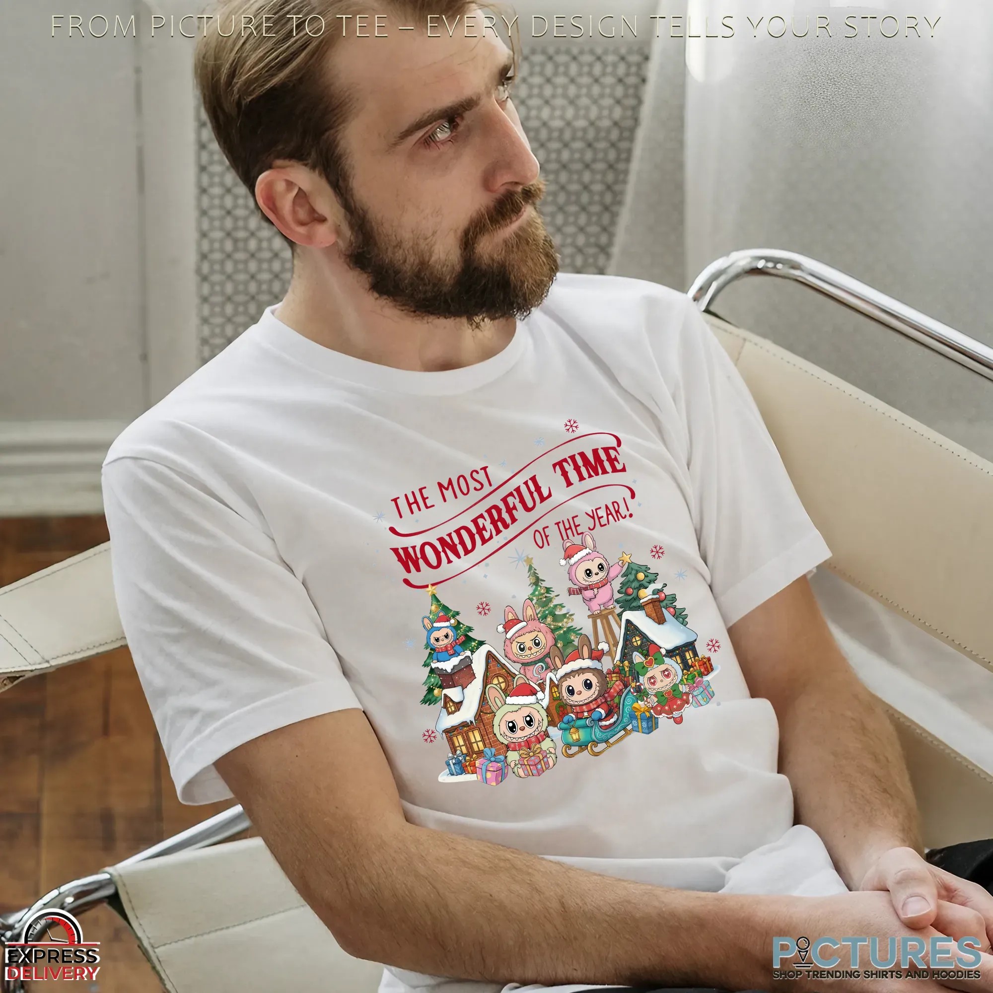 The Most Wonderful Time Of The Year Christmas Monster Doll Labubu T Shirt