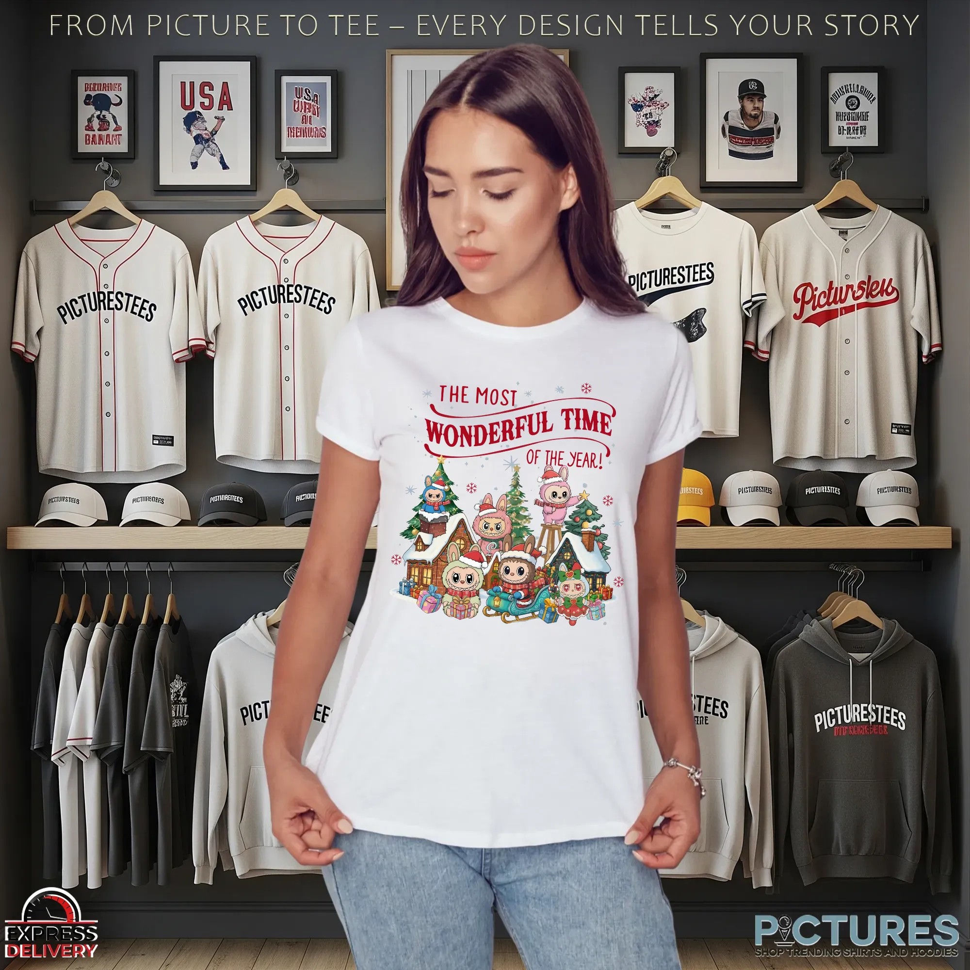 The Most Wonderful Time Of The Year Christmas Monster Doll Labubu T Shirt