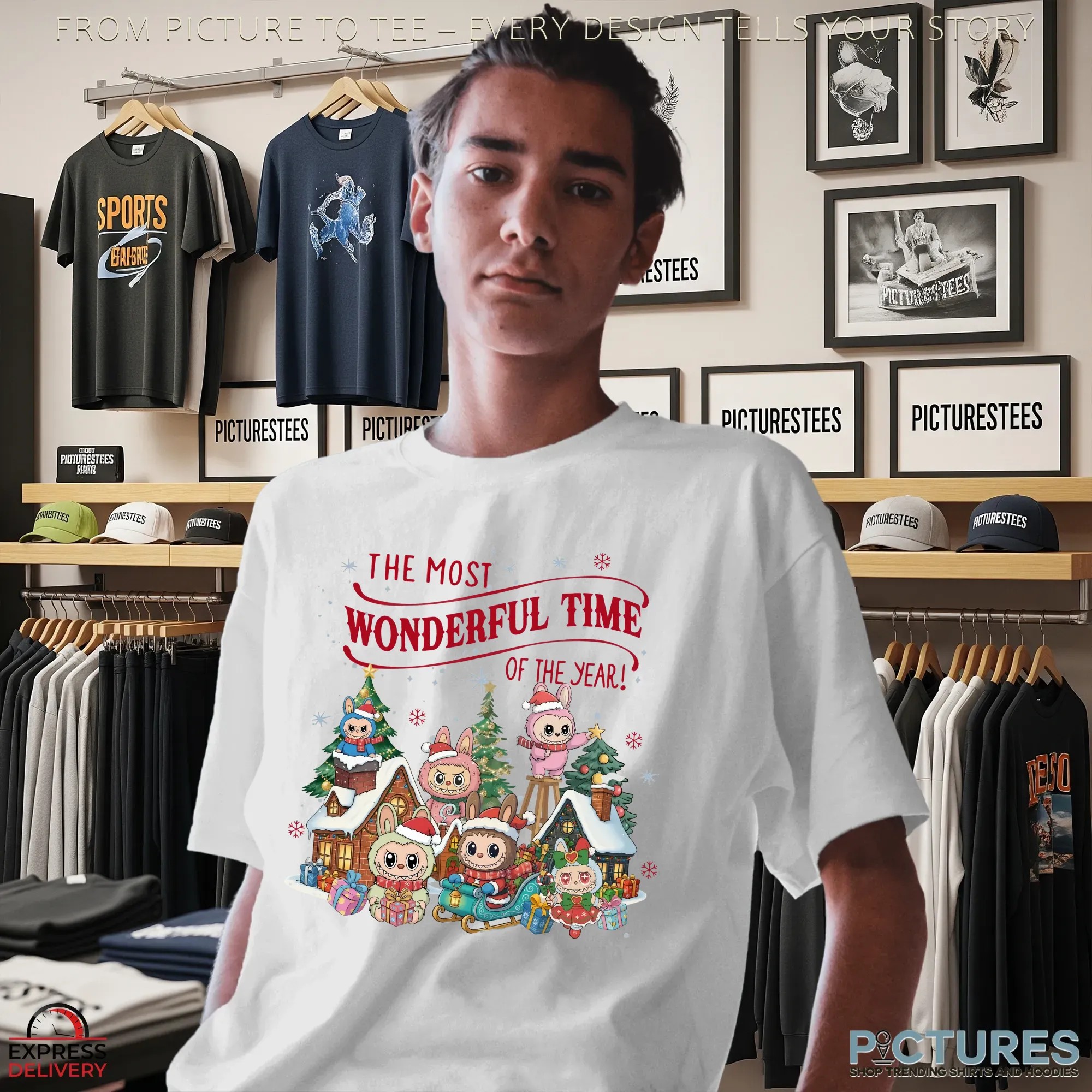 The Most Wonderful Time Of The Year Christmas Monster Doll Labubu T Shirt