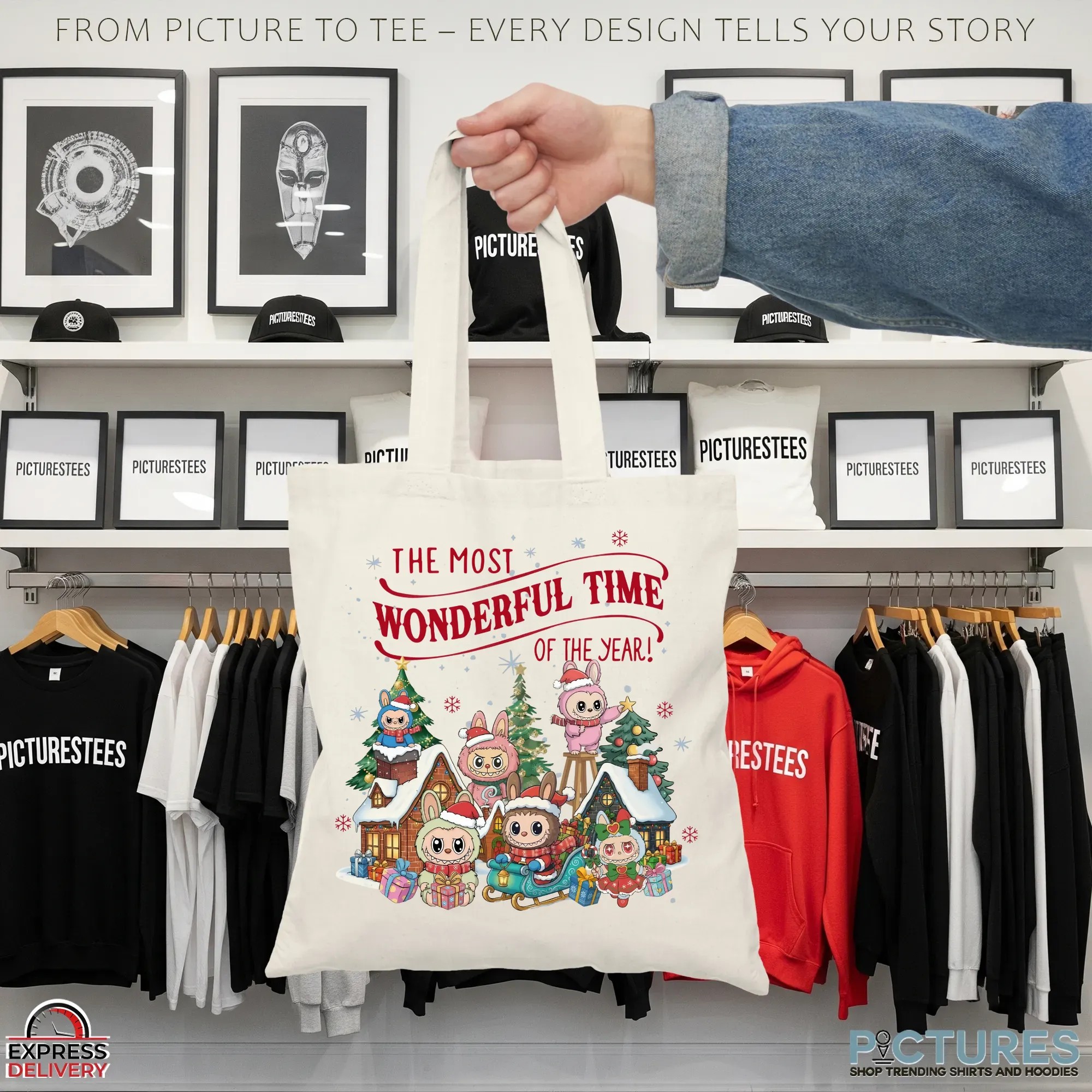 The Most Wonderful Time Of The Year Christmas Monster Doll Labubu T Shirt