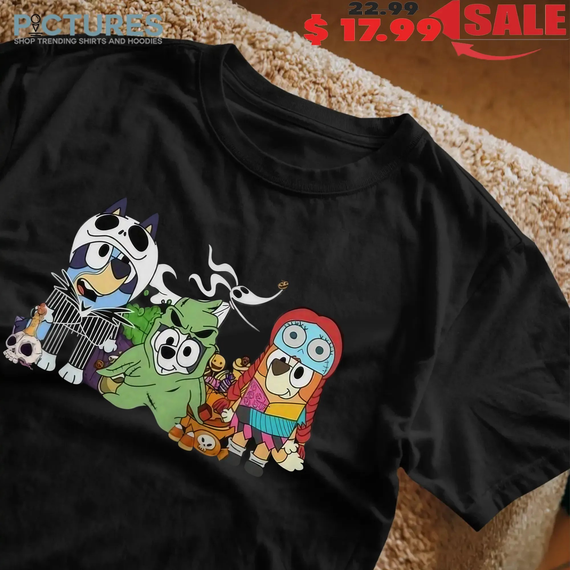 The Nightmare Before Bluey Horror Halloween Costume T Shirt