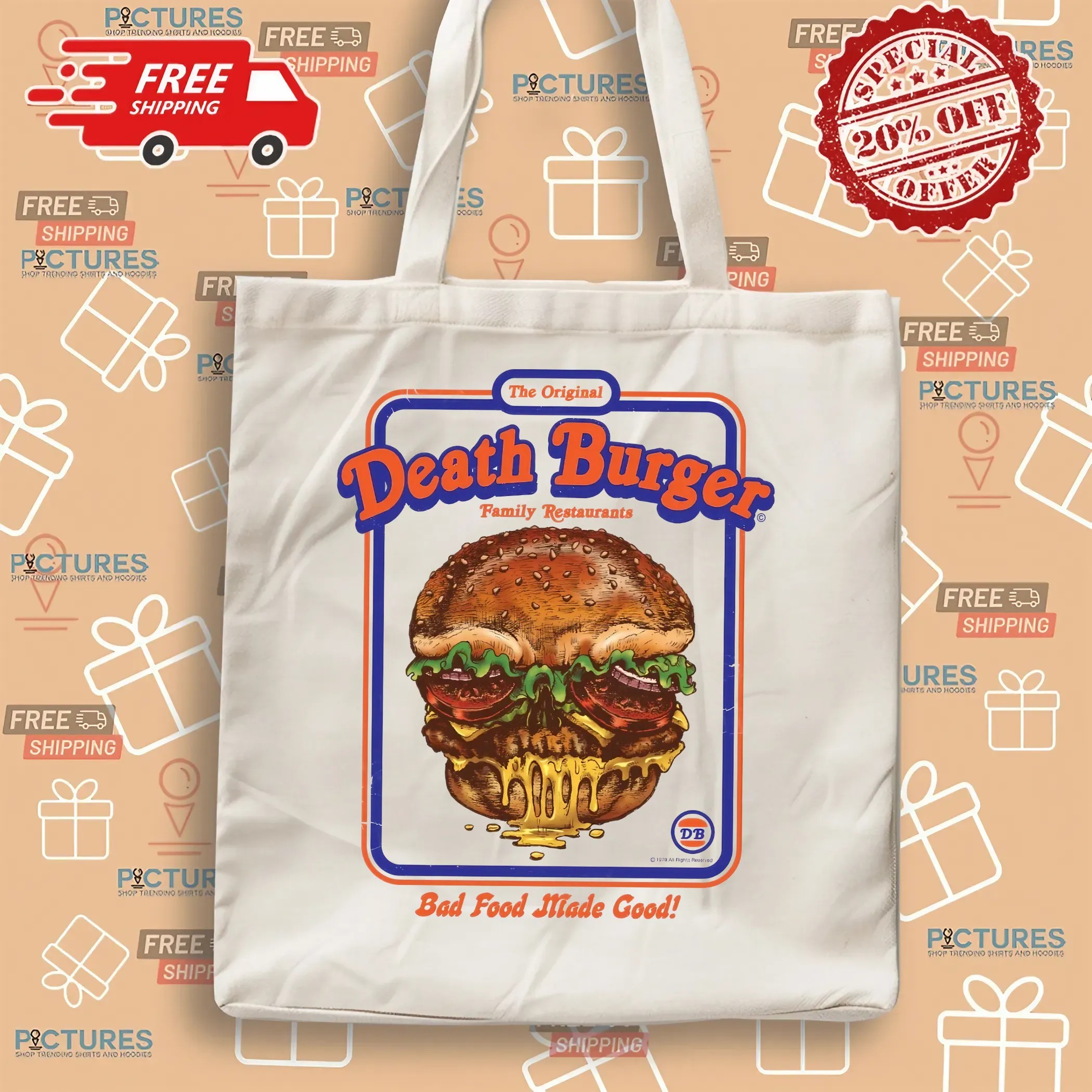 The Original Death Burger Family Restaurants Bad Food Made Good Halloween T Shirt