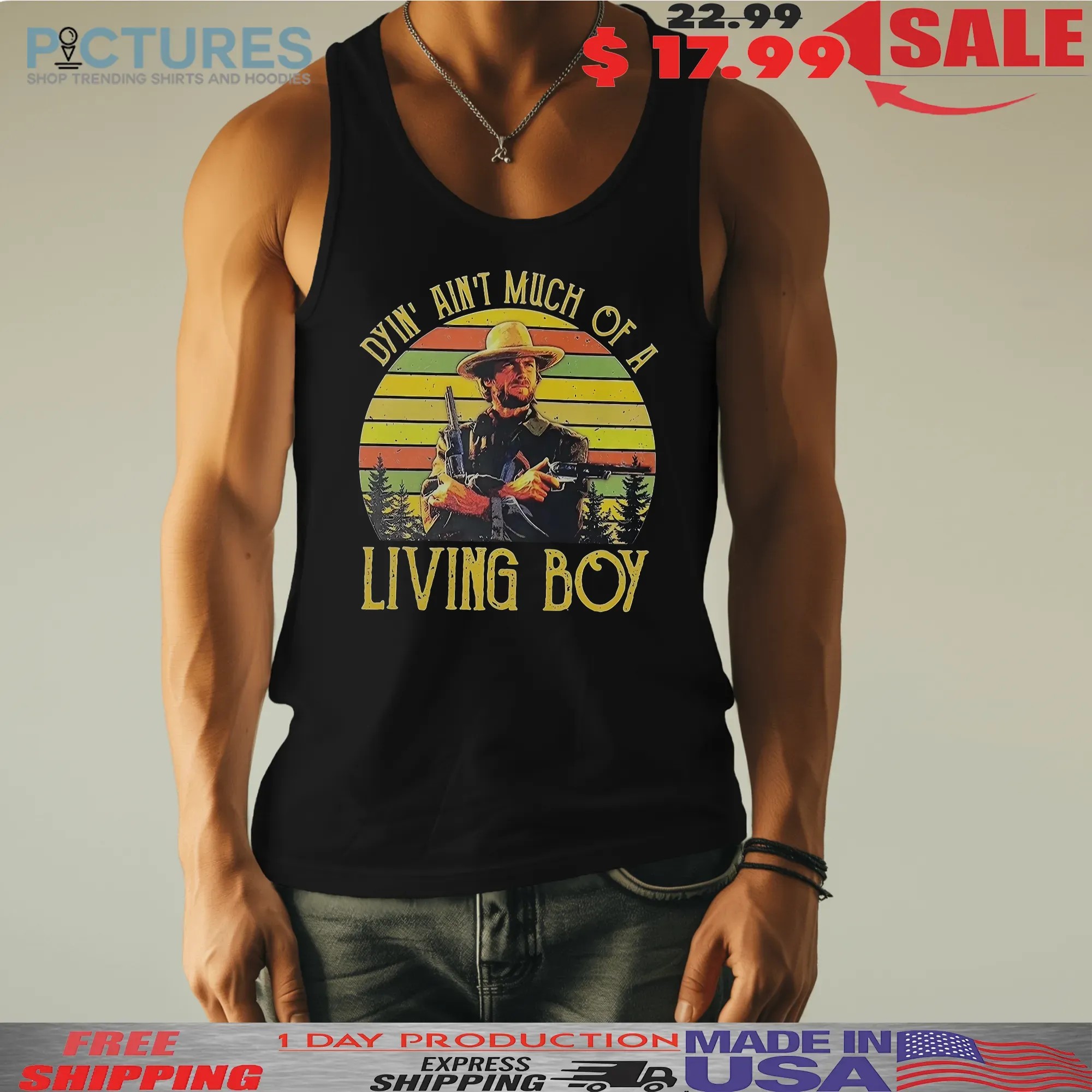 The Outlaw Josey Wales Dying Ain't Much Of Living Boy Vintage T Shirt