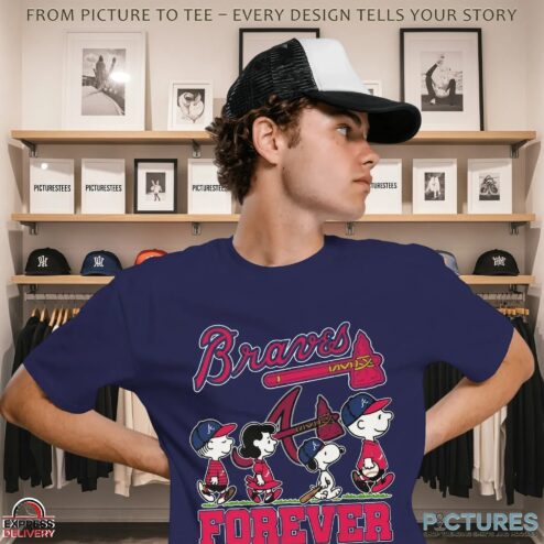 The Peanuts Characters X Atlanta Braves Forever Not Just When We Win Mashup T Shirt