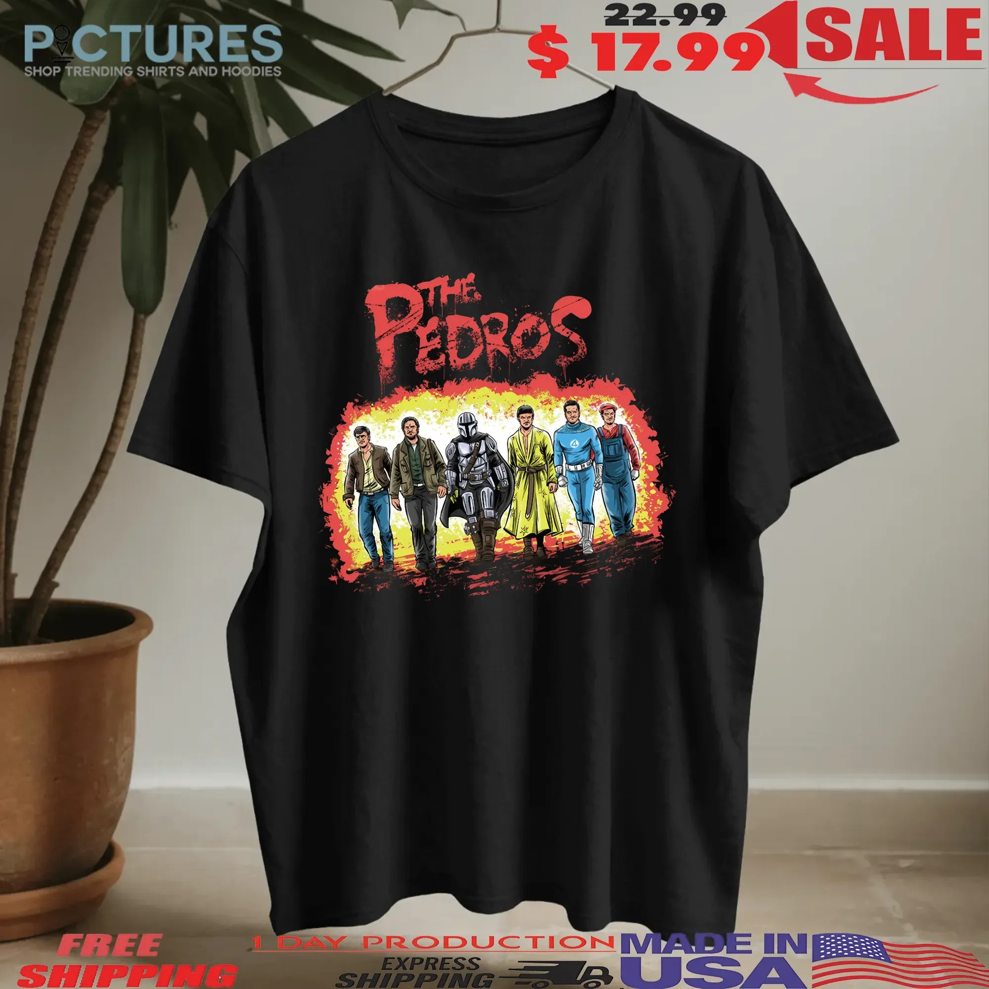 The Pedros Mando Pedro Pascal Movie Characters Halloween T Shirt