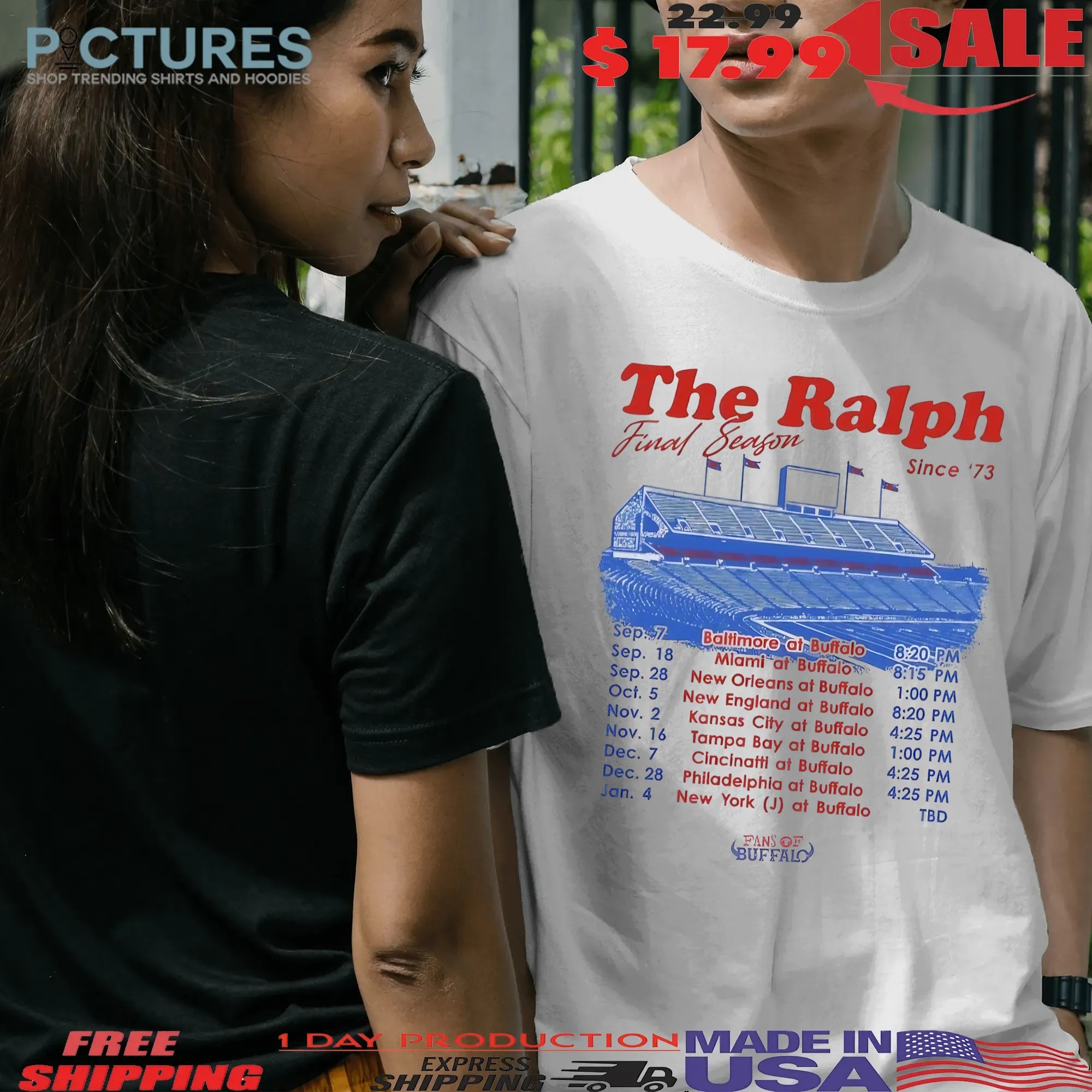The Ralph Final Season since 1973 Buffalo Bills Schedule T Shirt