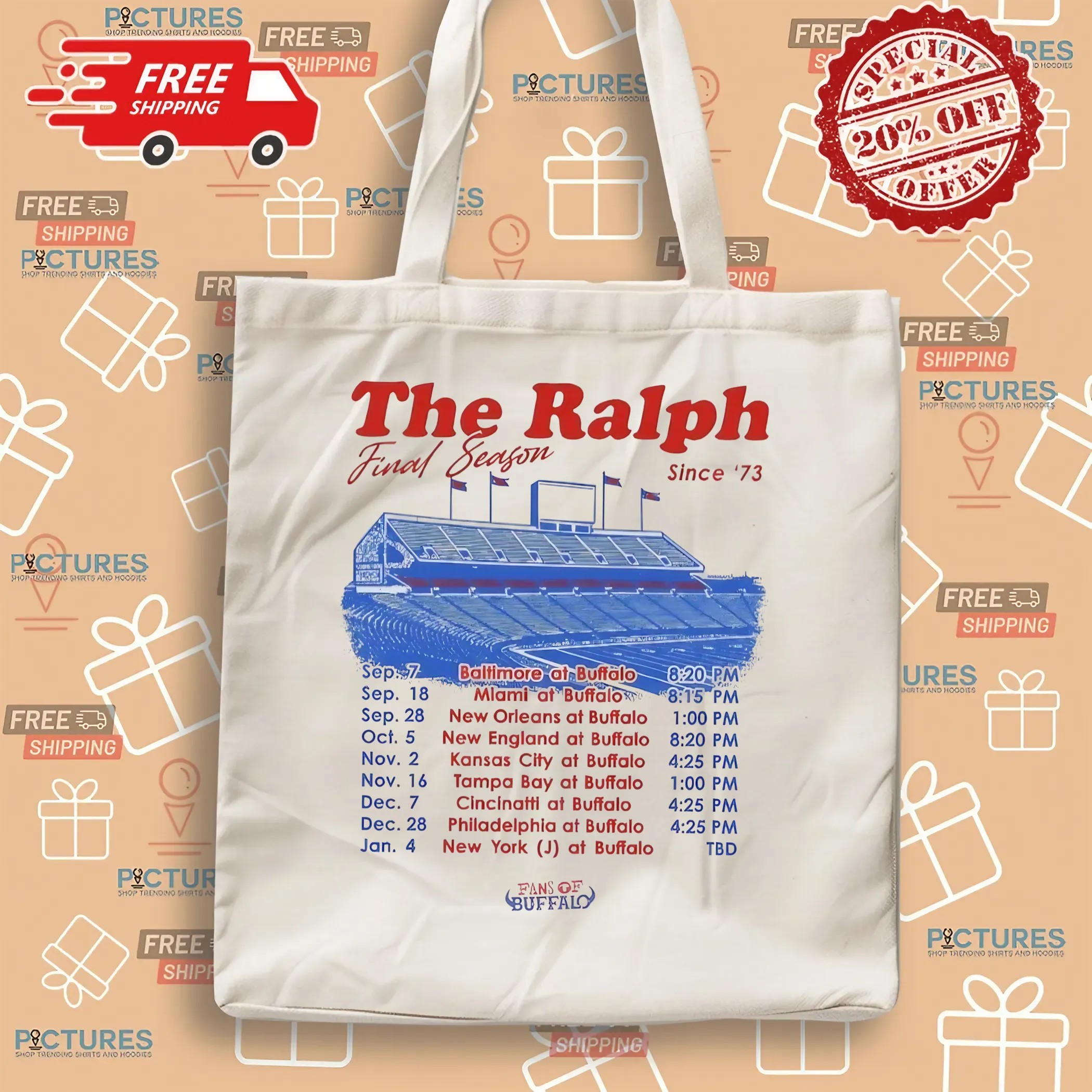 The Ralph Final Season since 1973 Buffalo Bills Schedule T Shirt