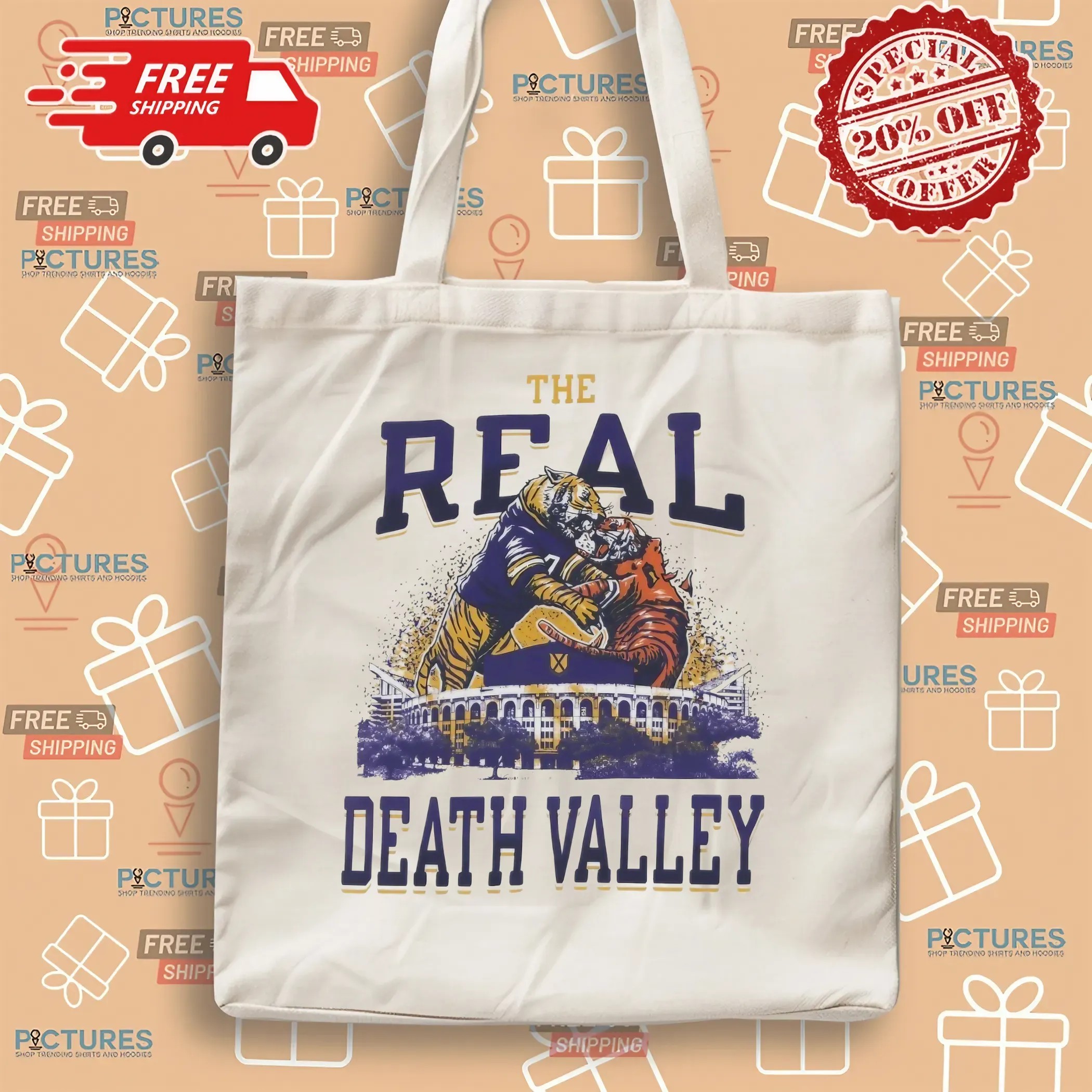 The Real Death Valley LSU Tigers Beat Clemson 17 10 Mascot T Shirt