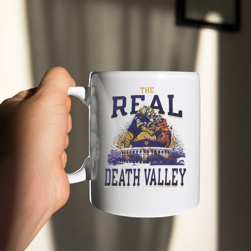 The Real Death Valley LSU Tigers Beat Clemson 17 10 Mascot T Shirt