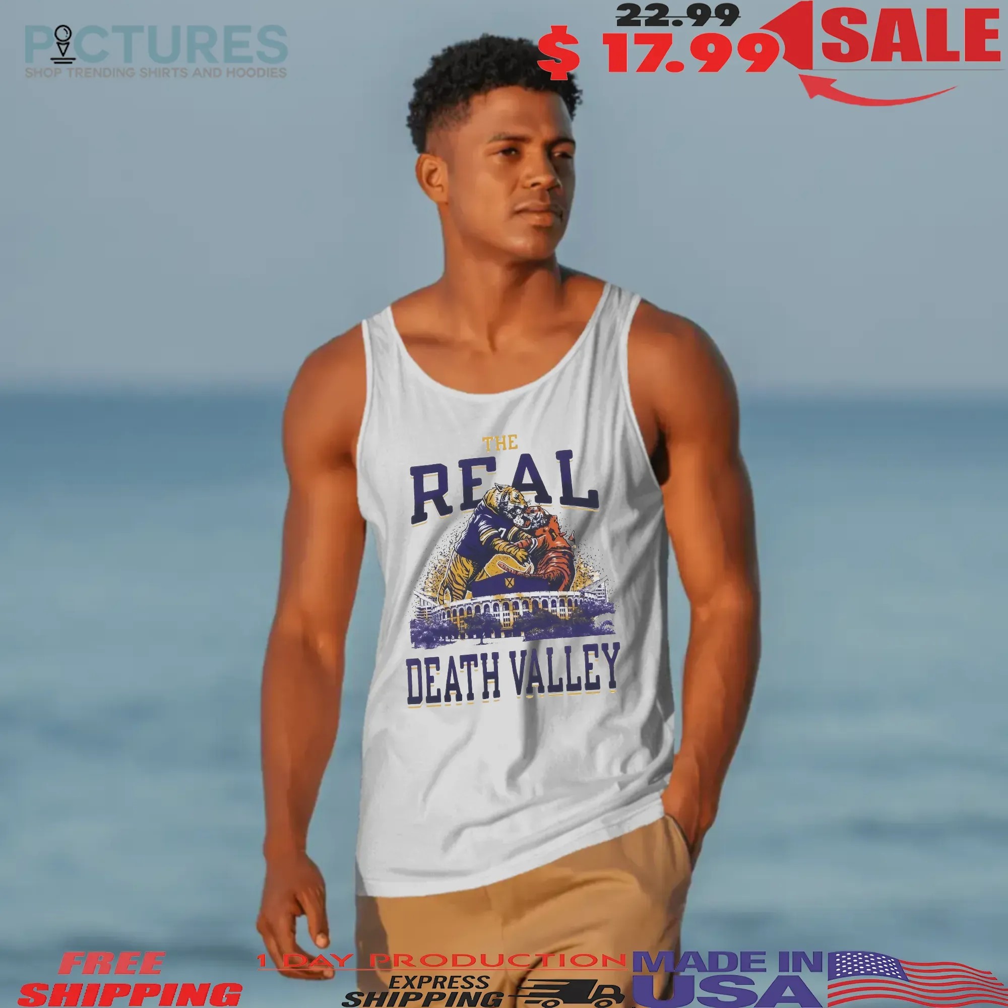 The Real Death Valley LSU Tigers Beat Clemson 17 10 Mascot T Shirt