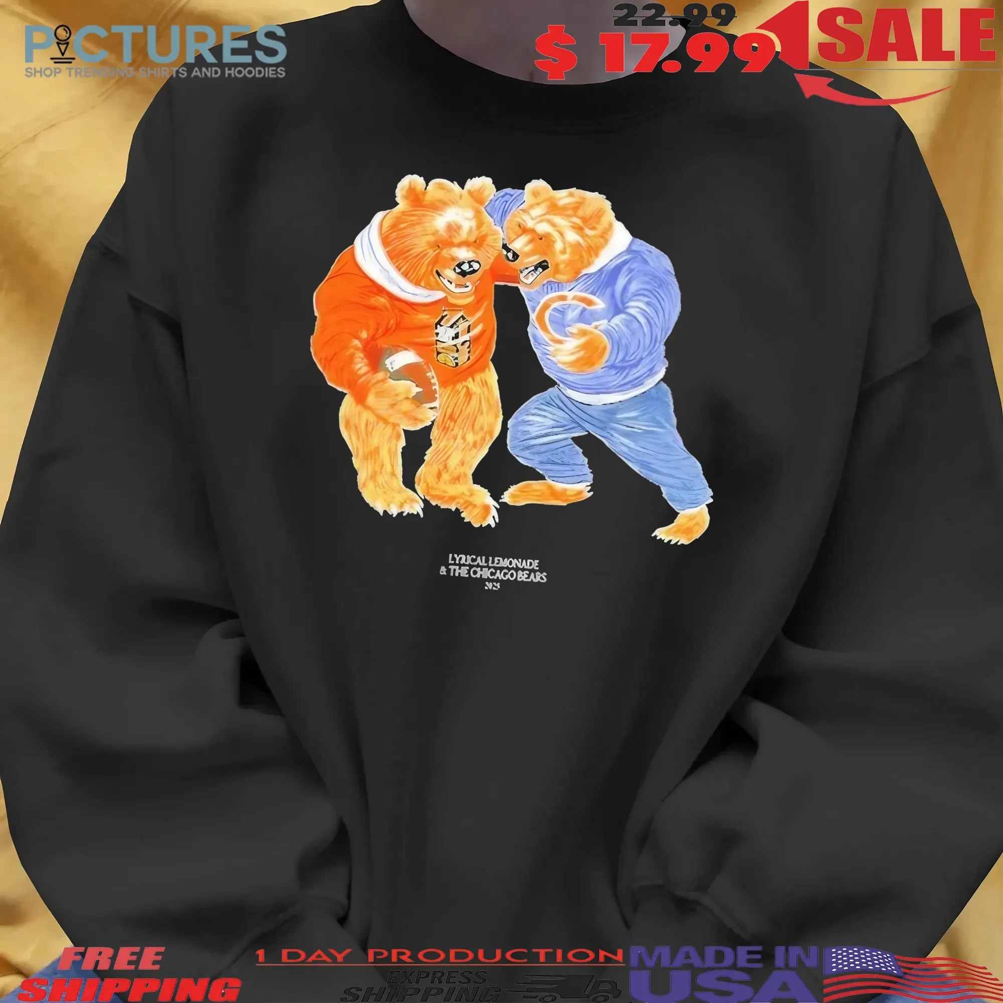 The Tackle Bear Lyrical Lemonade And Chicago Bears Juiceman 2025 T Shirt