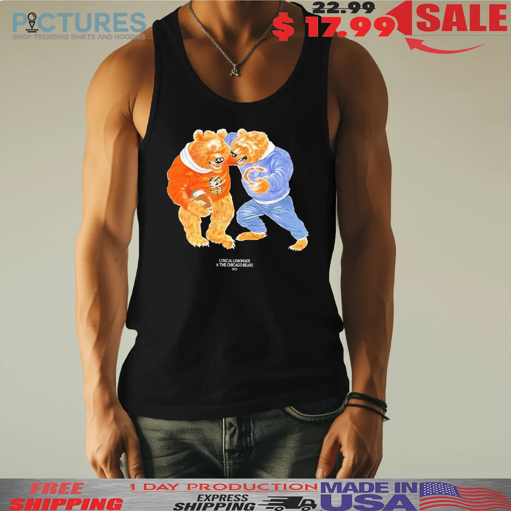 The Tackle Bear Lyrical Lemonade And Chicago Bears Juiceman 2025 T Shirt