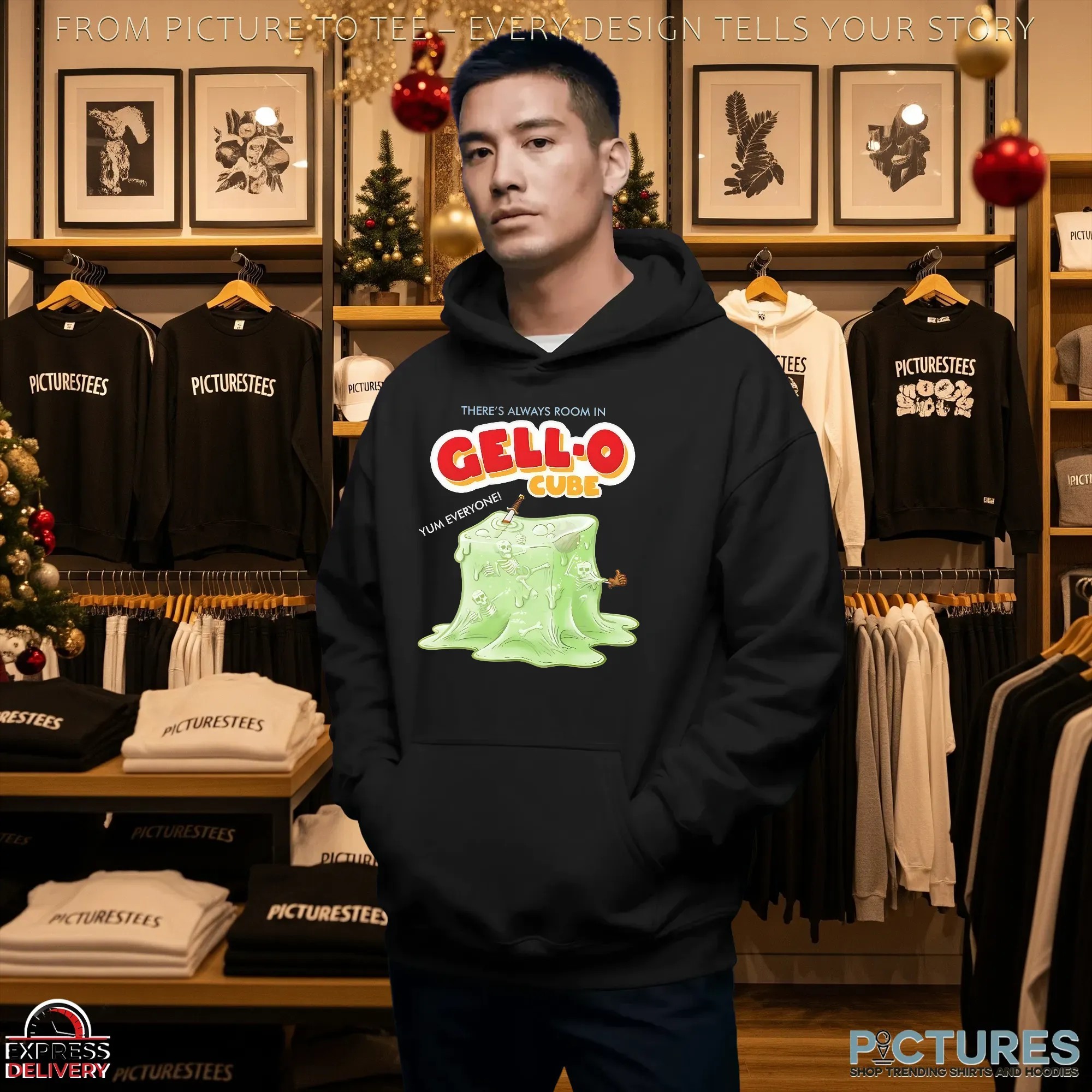 There's Always Room In Gell-o Cube Yum Everyone Skeletons T Shirt
