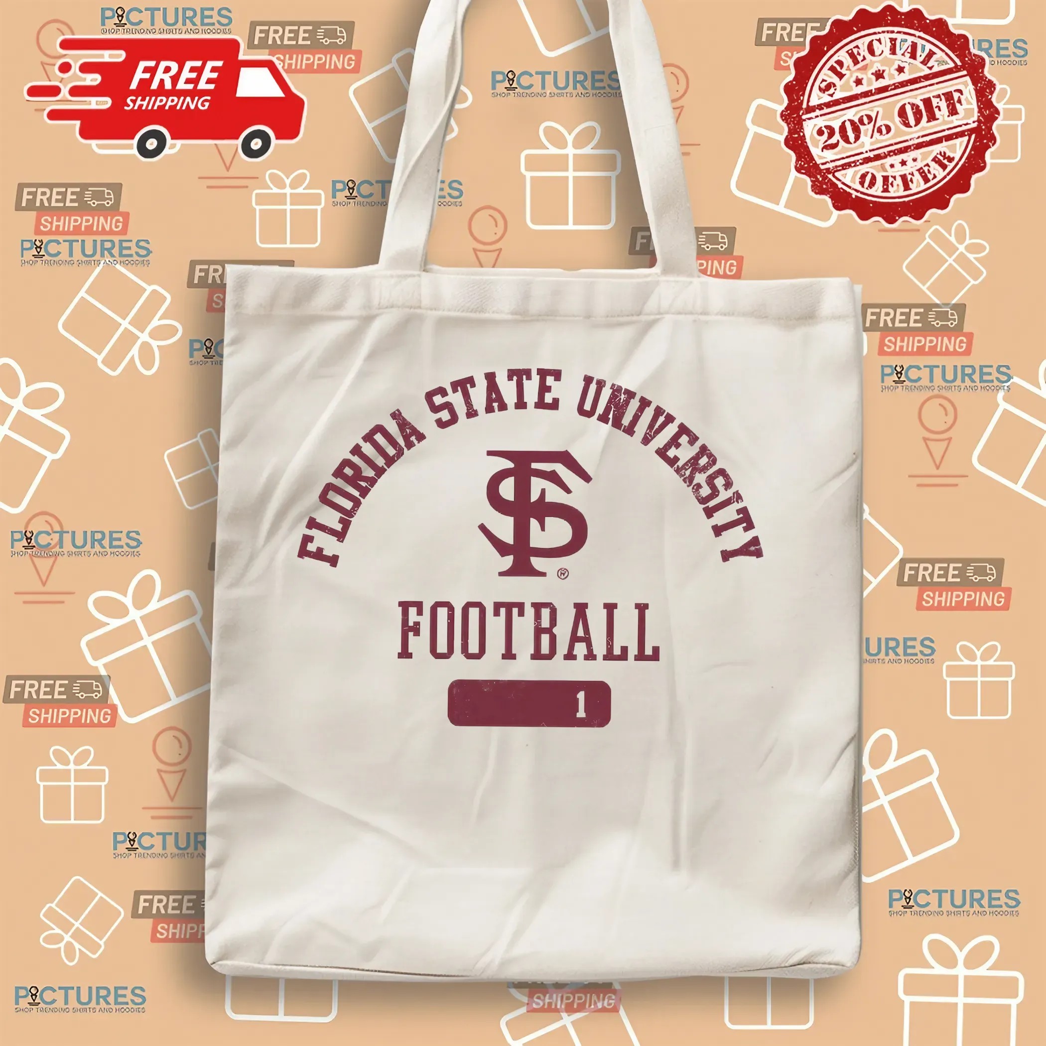 Tommy Castellanos 1 Florida State University Football Double Sided T Shirt