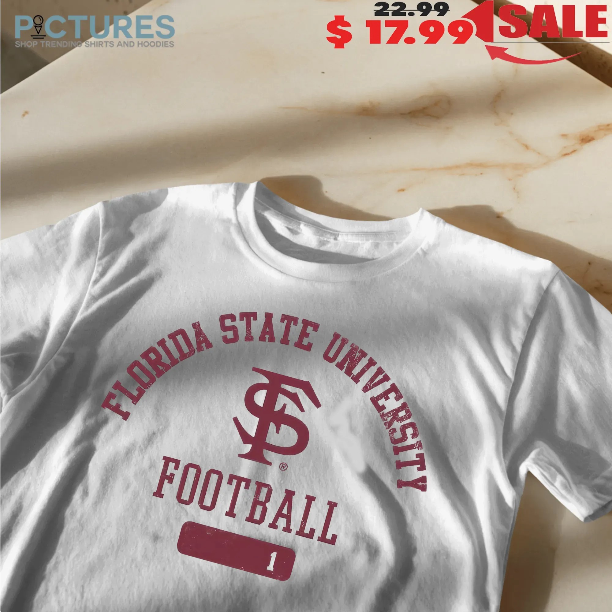 Tommy Castellanos 1 Florida State University Football Double Sided T Shirt