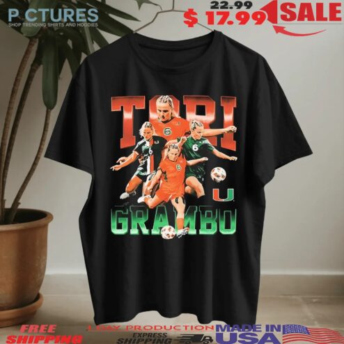 Tori Grambo Miami Women's Soccer Player Collage Vintage T Shirt