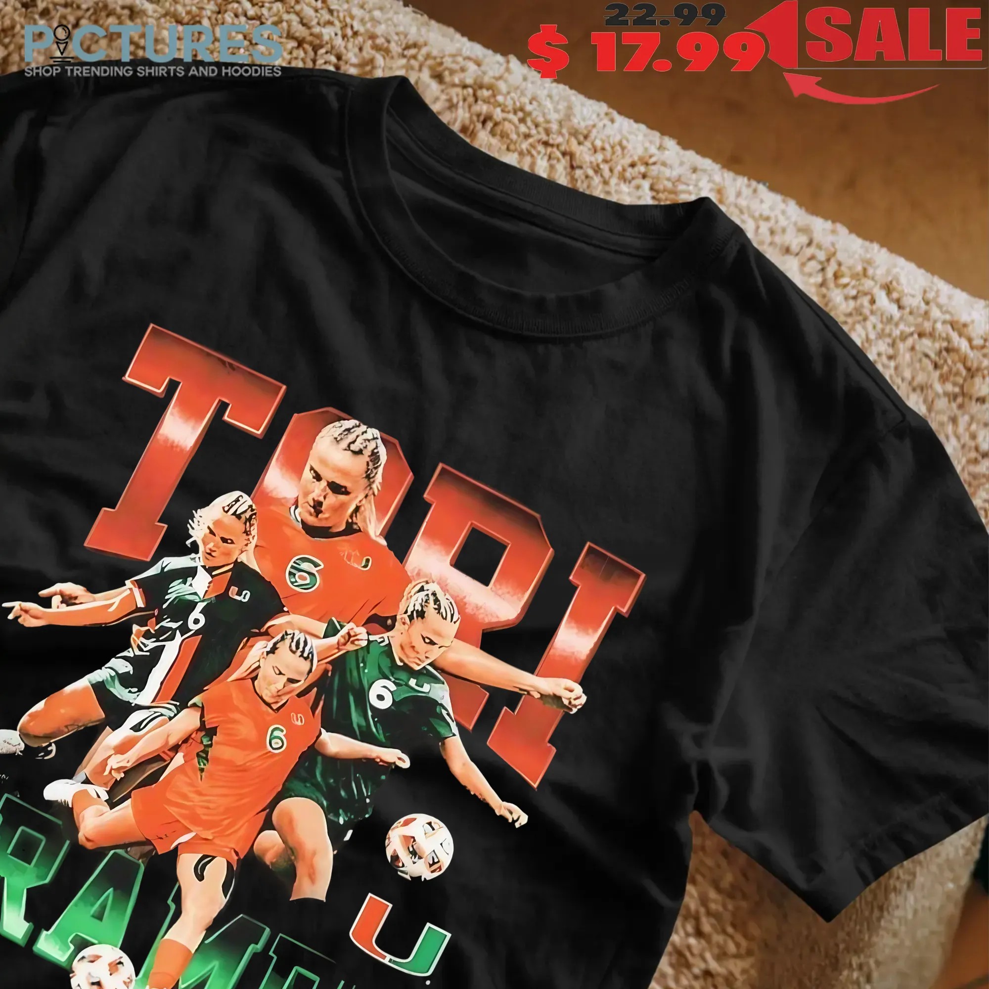 Tori Grambo Miami Women's Soccer Player Collage Vintage T Shirt
