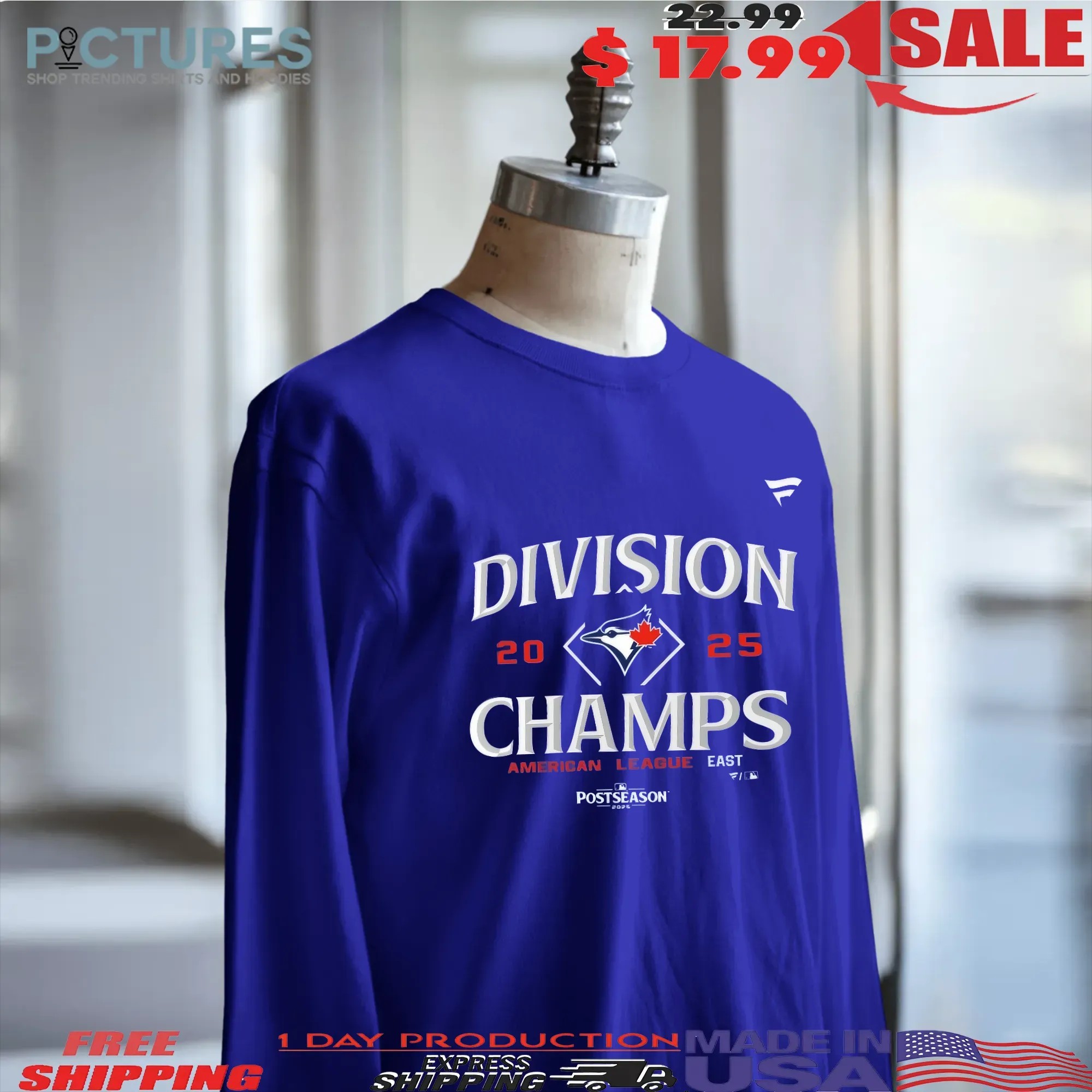 Toronto Blue Jays 2025 American League East Division Champions T Shirt