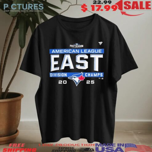 Toronto Blue Jays MLB 2025 AL East Division Title Postseason Locker Room Team T Shirt