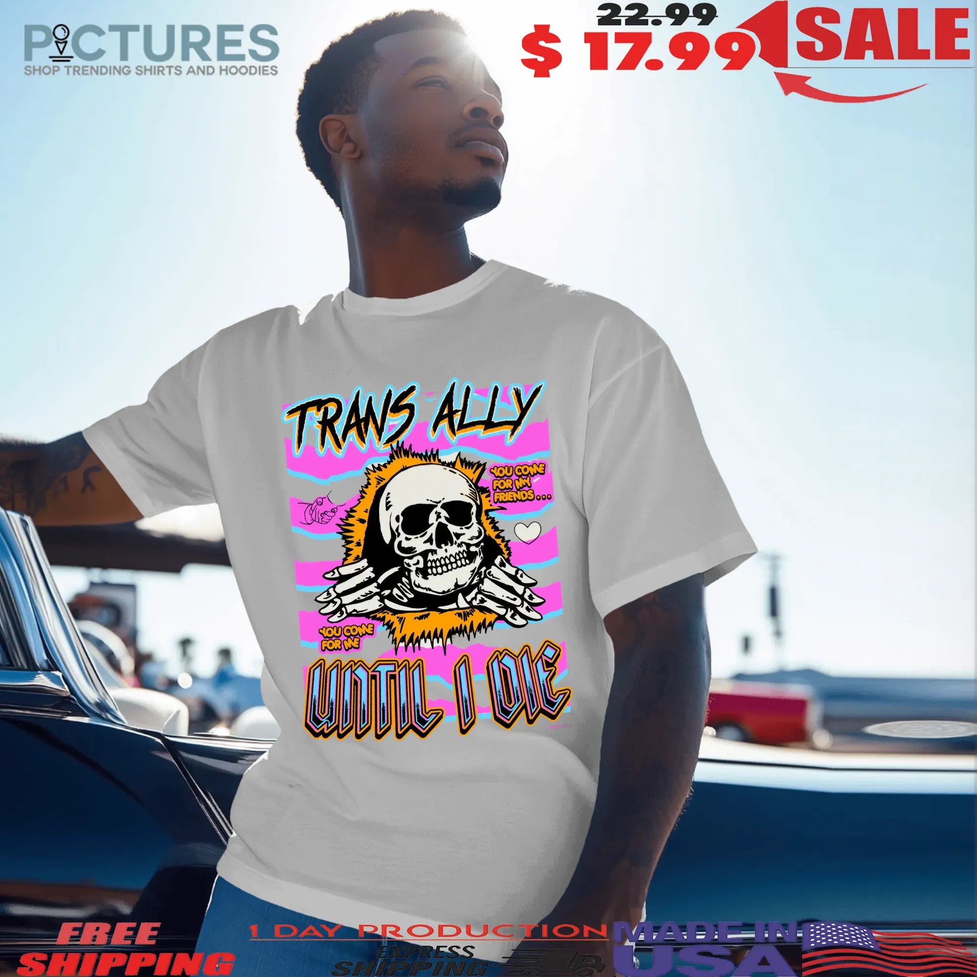 Trans Ally Until I Die You Come For Me Skeleton T Shirt