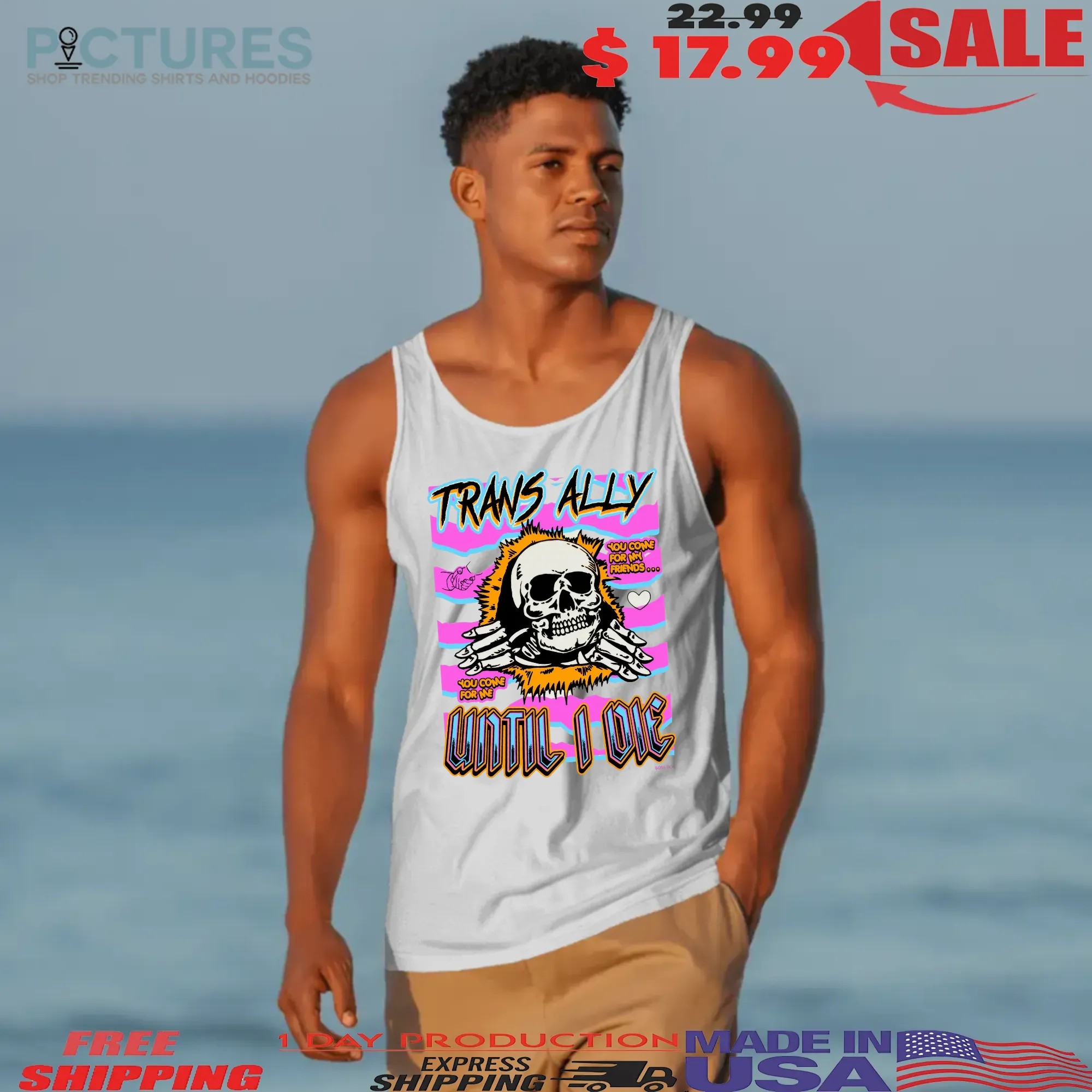 Trans Ally Until I Die You Come For Me Skeleton T Shirt