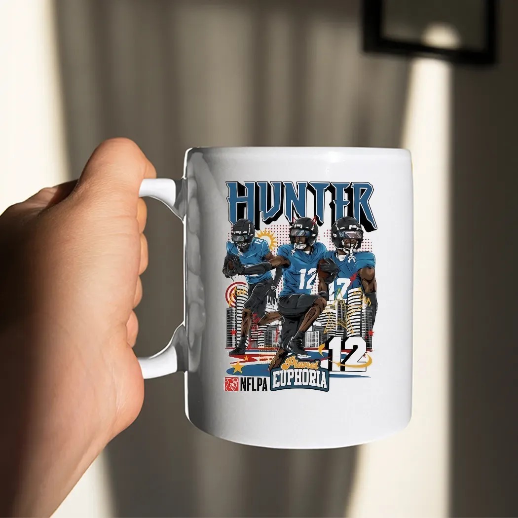 Travis Hunter 12 Jacksonville Jaguars NFLPA Planet Euphoria Player Graphic Poster T Shirt
