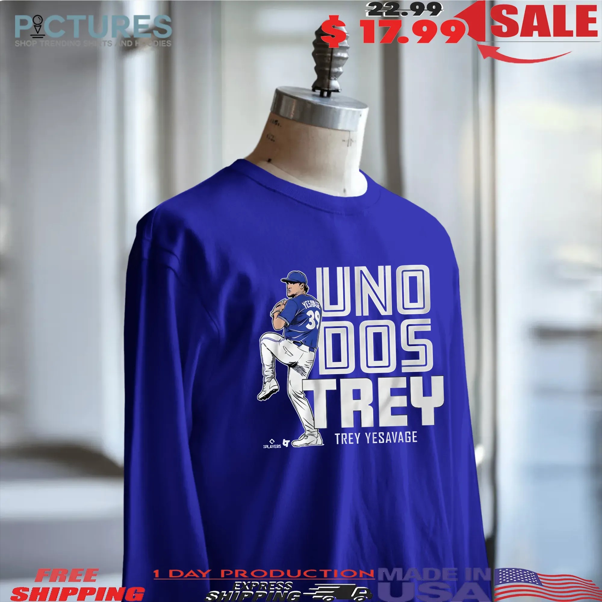 Trey Yesavage Uno Dos Trey T Shirt