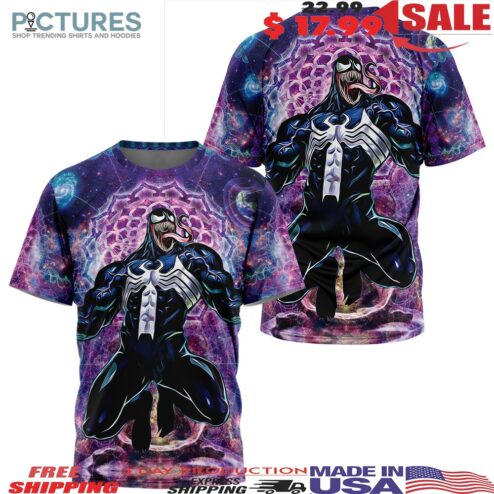 Trippy Venom Marvel All Over Print 3D T Shirt