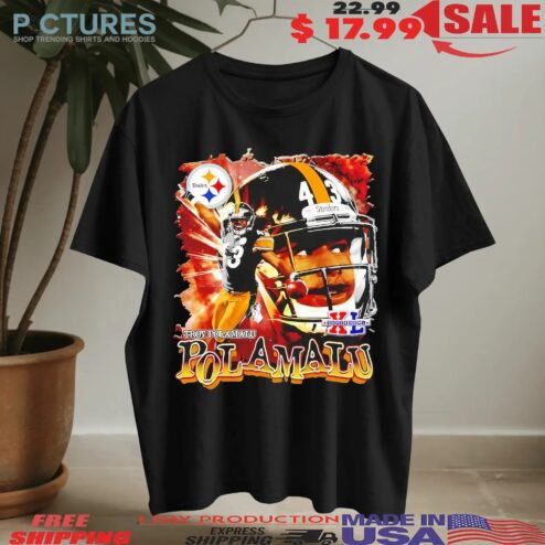 Troy Polamalu Pittsburgh Steelers 2005 Super Bowl Graphic T Shirt