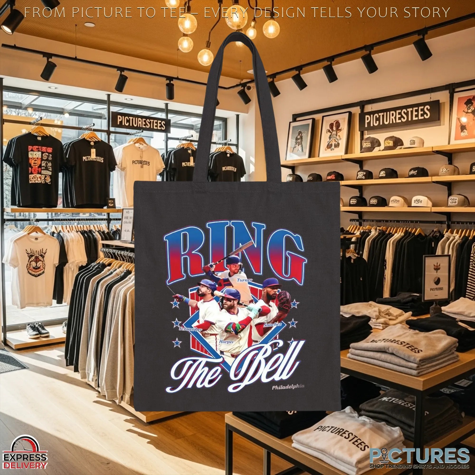 Turner Schwarber Harper Sanchez Ring The Bell Philadelphia Phillies Vintage Bootleg T Shirt