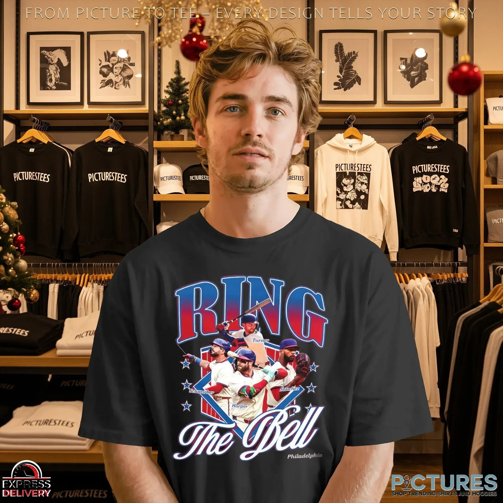 Turner Schwarber Harper Sanchez Ring The Bell Philadelphia Phillies Vintage Bootleg T Shirt