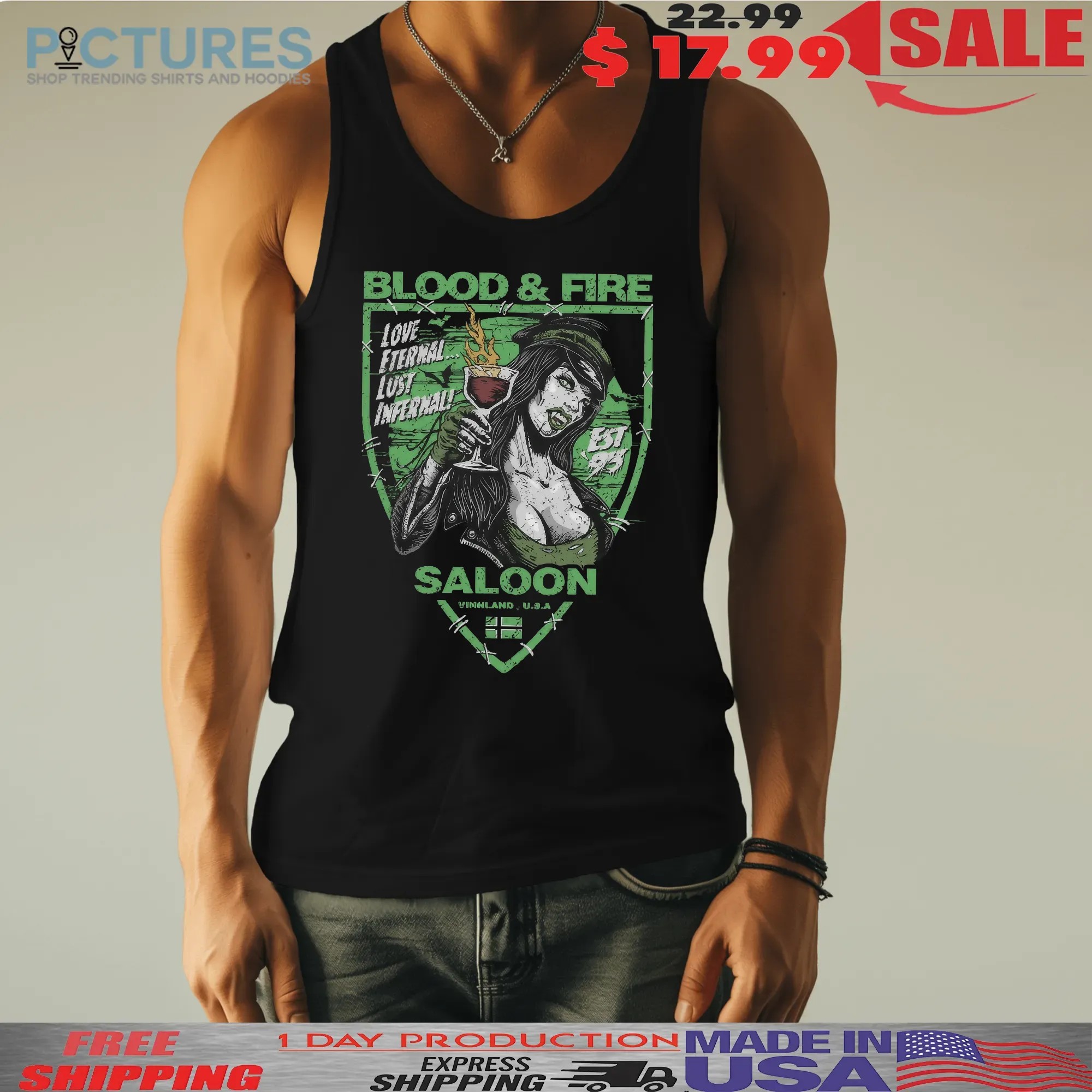 Type O Negative Blood & Fire Saloon Love Eternal Lus Infernal T Shirt