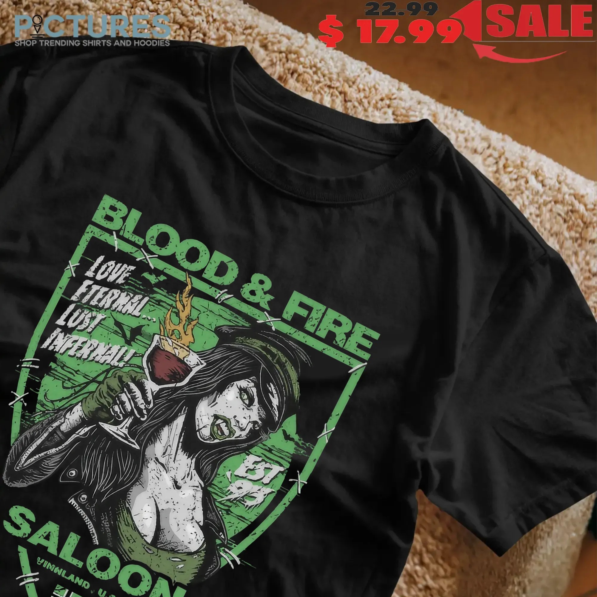 Type O Negative Blood & Fire Saloon Love Eternal Lus Infernal T Shirt