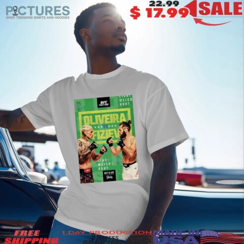 UFC Fight Night Oliveira vs Fiziev Light Weight Bout Event Poster T Shirt