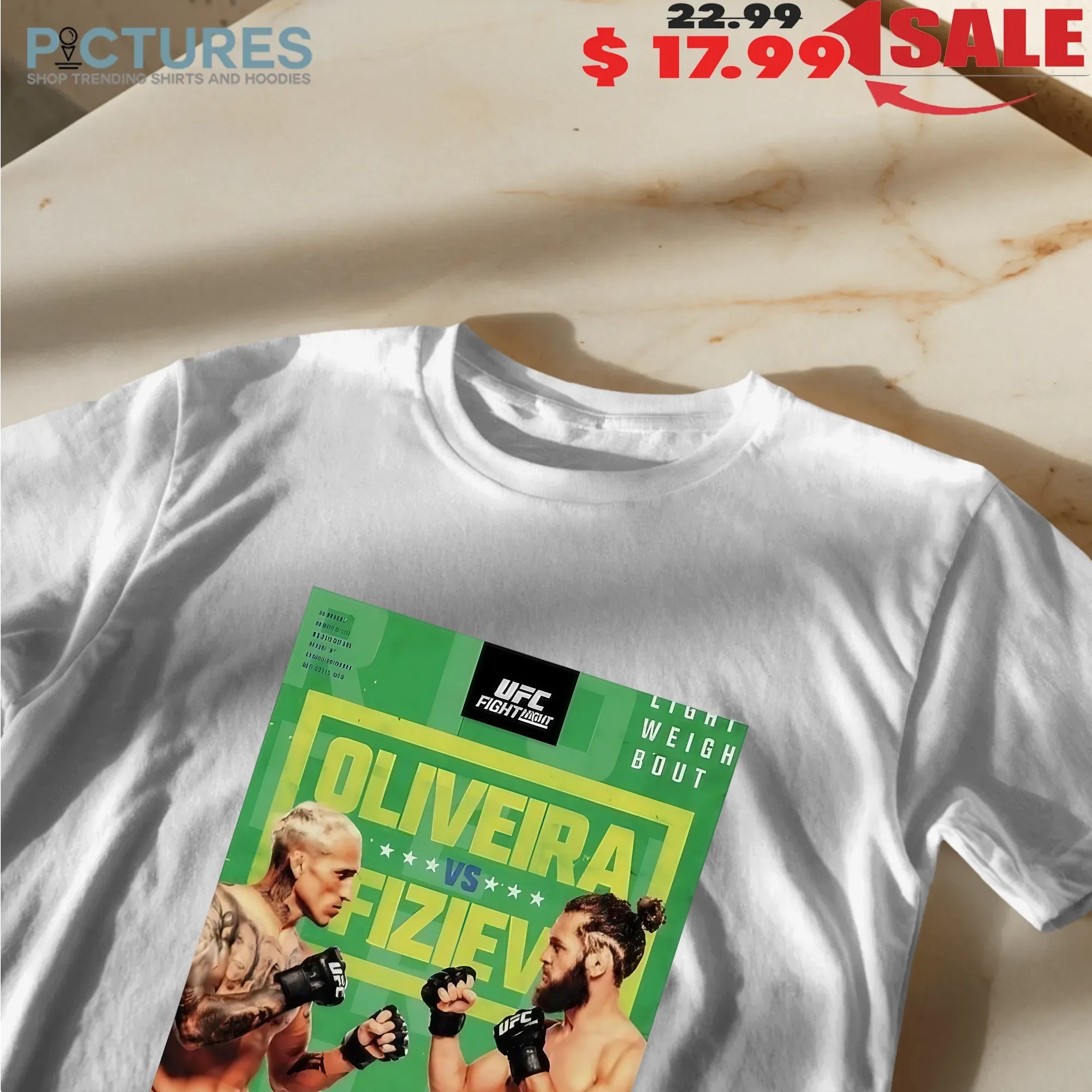 UFC Fight Night Oliveira vs Fiziev Light Weight Bout Event Poster T Shirt