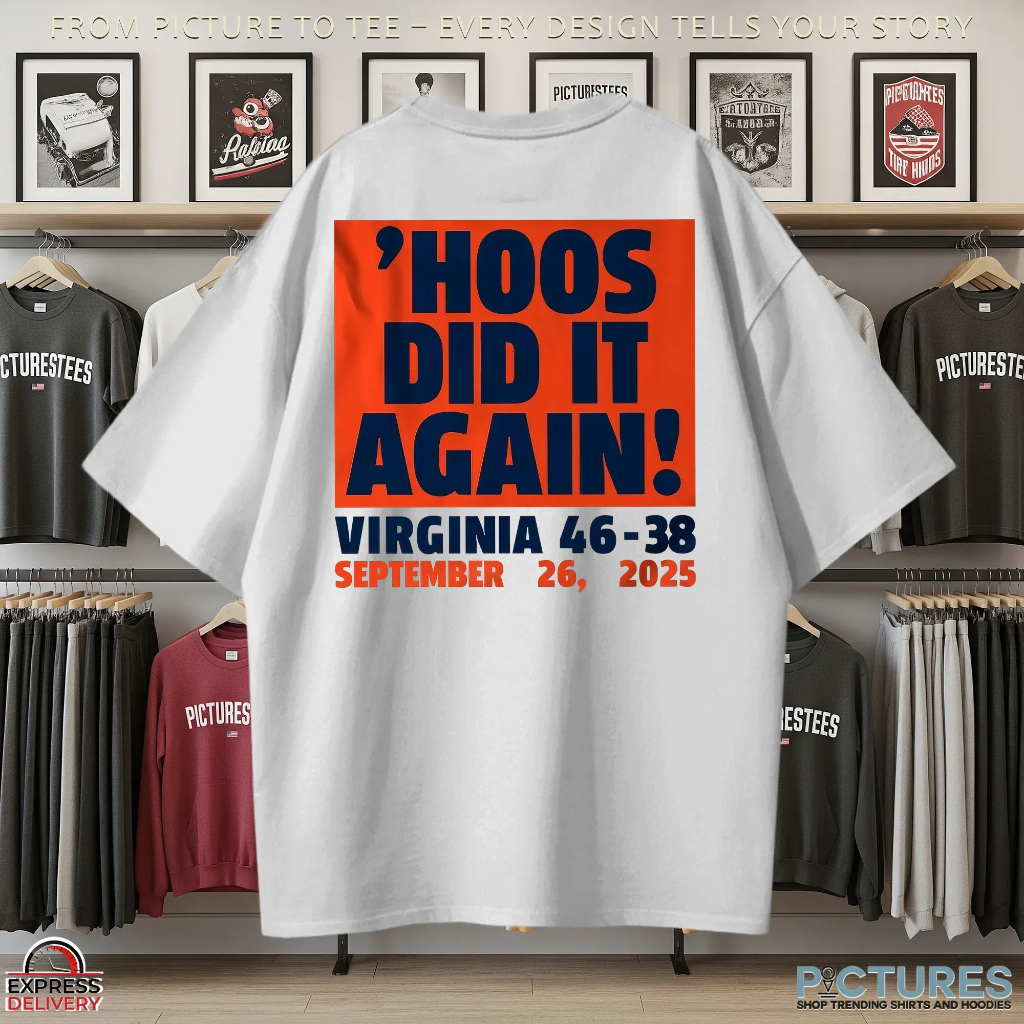 UVA Football 'Hoos Did It Again Virginia 46-38 September 26 2025 T Shirt