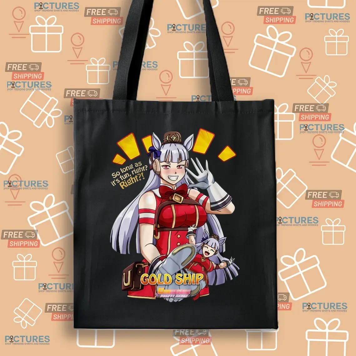 Uma Musume Pretty Derby Gold Ship So Long As It's Fun Right Anime Gamer T Shirt