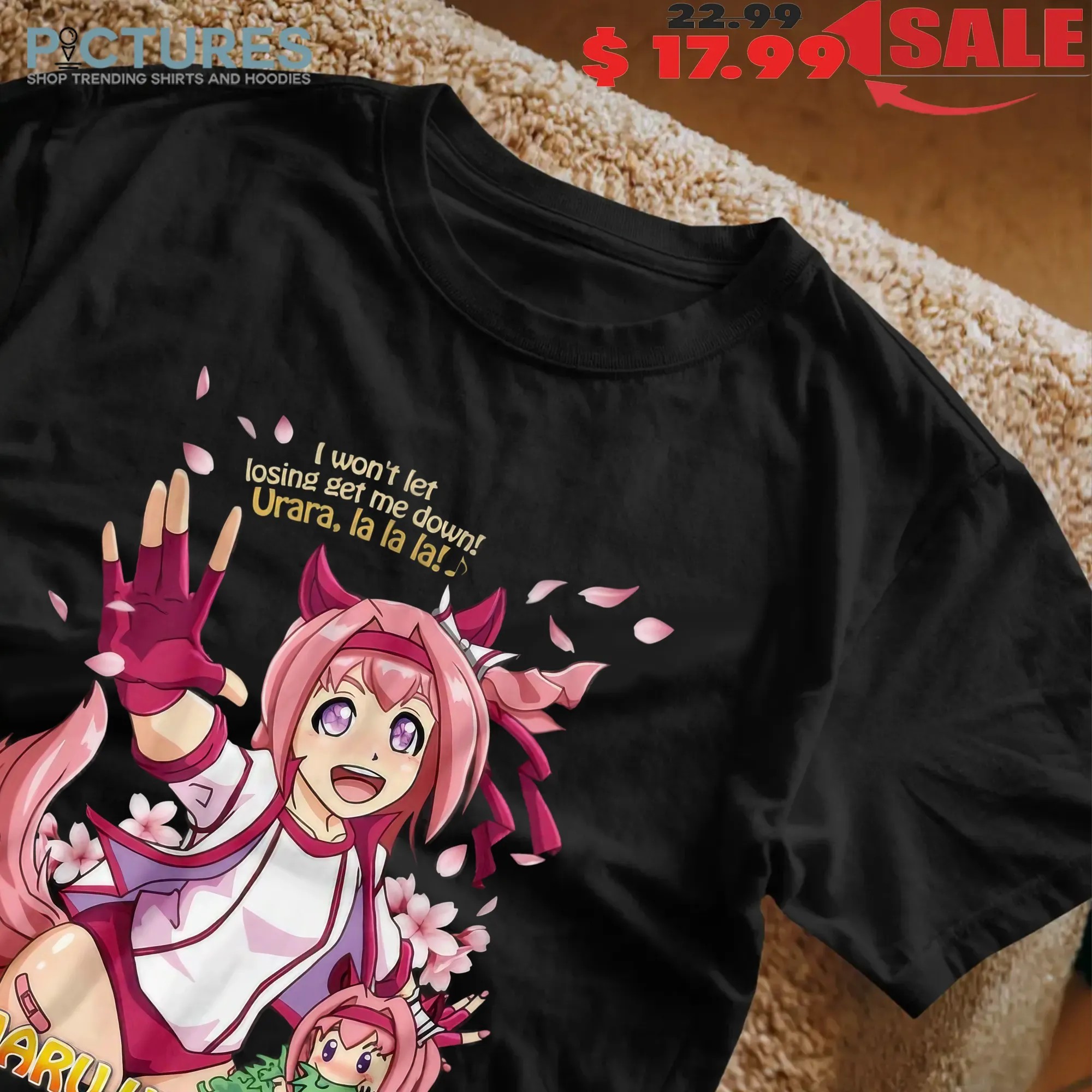 Uma Musume Pretty Derby Haru Urara I Won't Let Losing Get Me Down Anime Gamer T Shirt