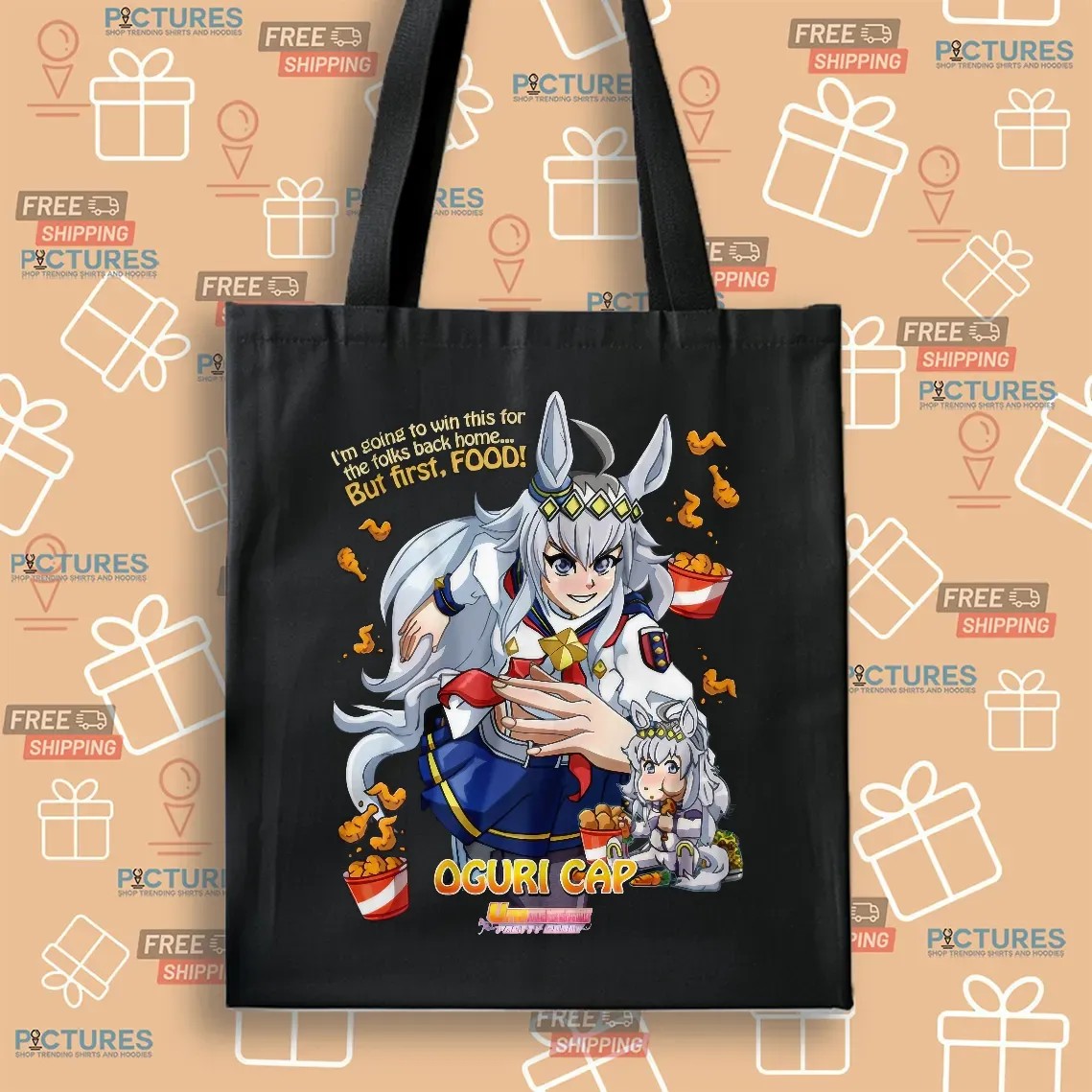 Uma Musume Pretty Derby Oguri Cap Anime I'm Going To Win This For The Forks Back Home But First Food Gamer T Shirt Uma Musume Pretty Derby Oguri Cap Anime I'm Going To Win This For The Forks Back Home But First Food Gamer T Shirt