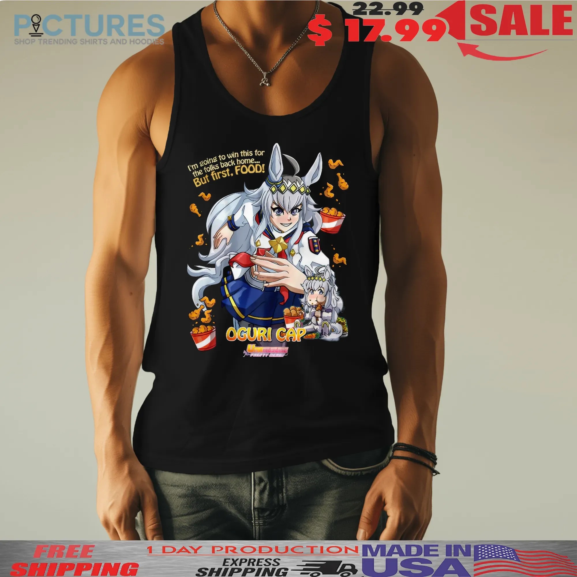 Uma Musume Pretty Derby Oguri Cap Anime I'm Going To Win This For The Forks Back Home But First Food Gamer T Shirt Uma Musume Pretty Derby Oguri Cap Anime I'm Going To Win This For The Forks Back Home But First Food Gamer T Shirt