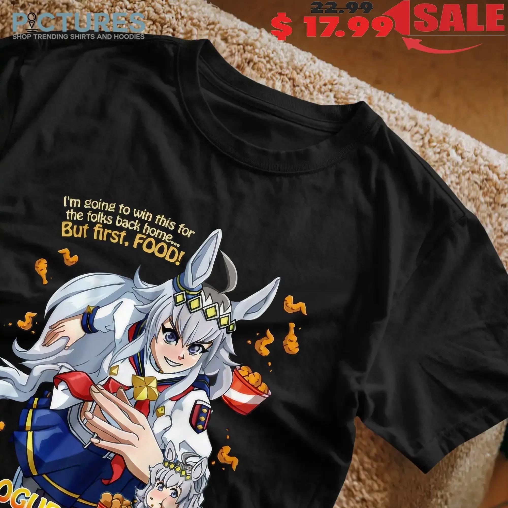 Uma Musume Pretty Derby Oguri Cap Anime I'm Going To Win This For The Forks Back Home But First Food Gamer T Shirt Uma Musume Pretty Derby Oguri Cap Anime I'm Going To Win This For The Forks Back Home But First Food Gamer T Shirt