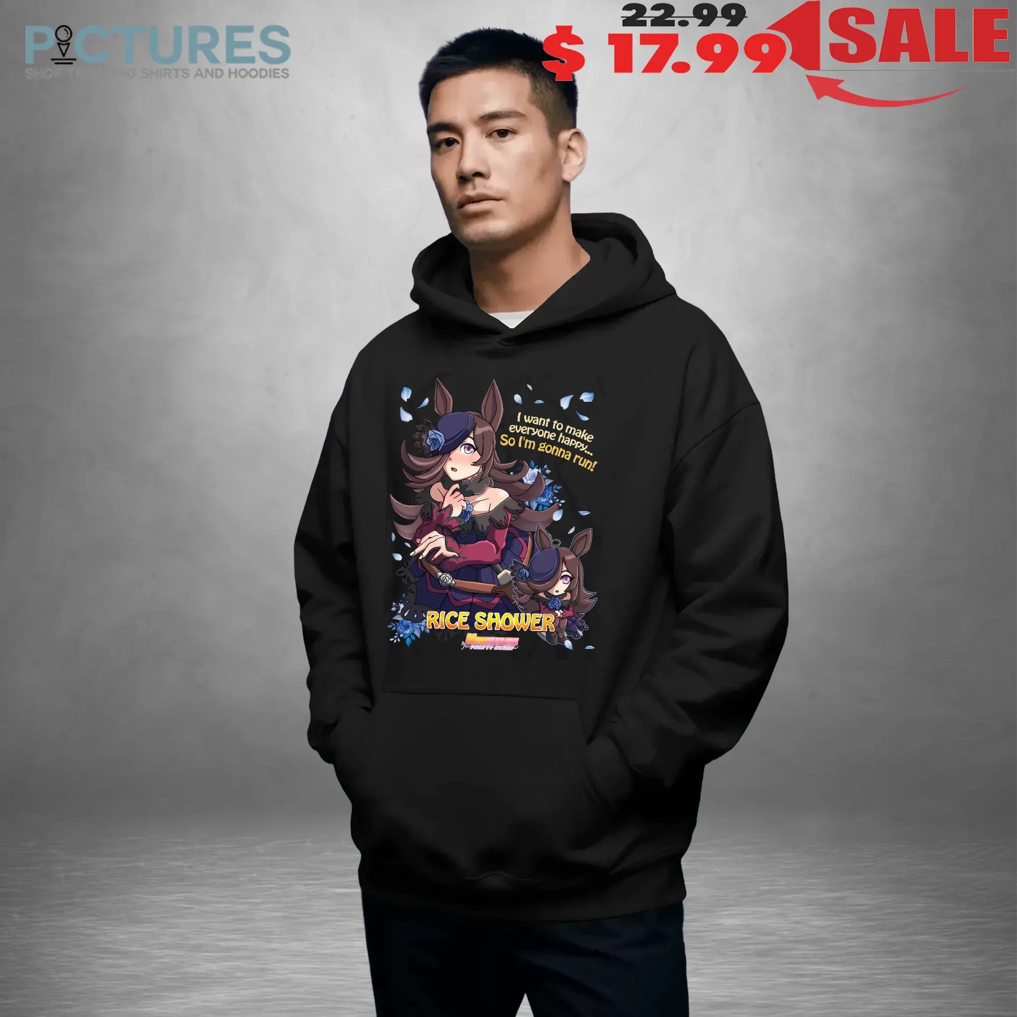Uma Musume Pretty Derby Rice Shower I Want To Make Everyone Happy So I'm Gonna Run Anime Gamer T Shirt