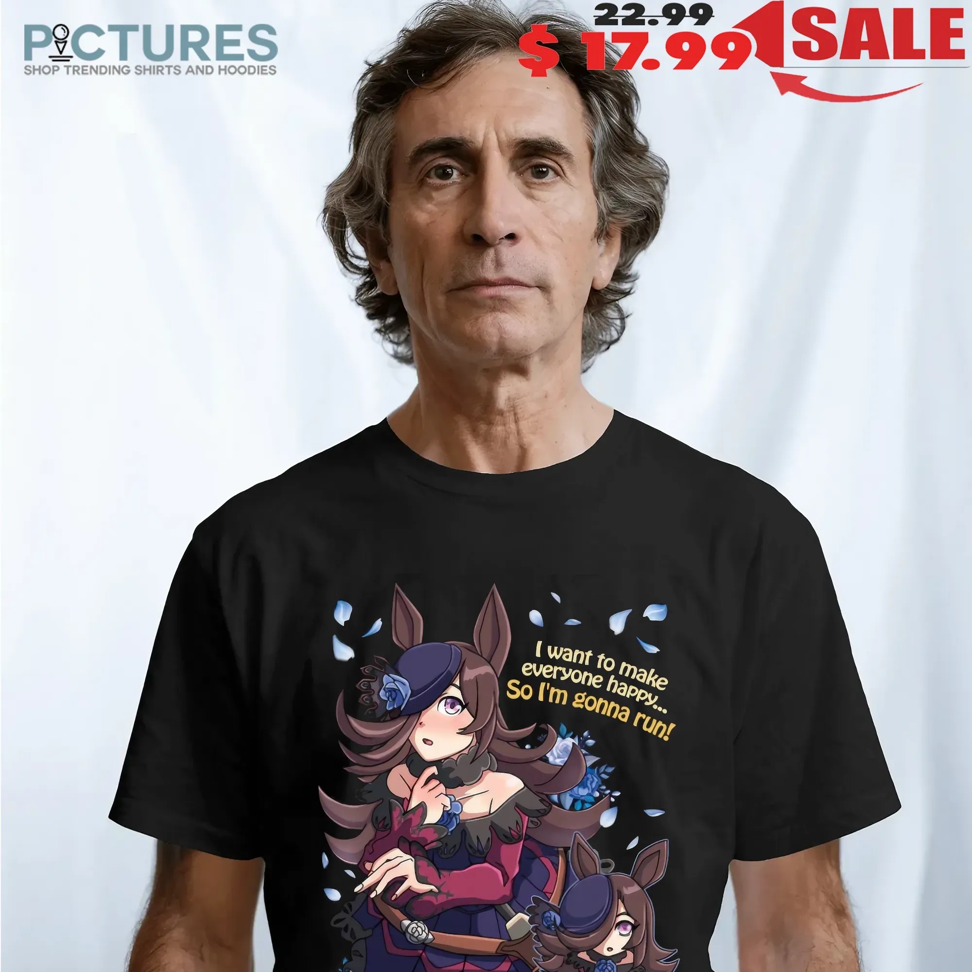 Uma Musume Pretty Derby Rice Shower I Want To Make Everyone Happy So I'm Gonna Run Anime Gamer T Shirt