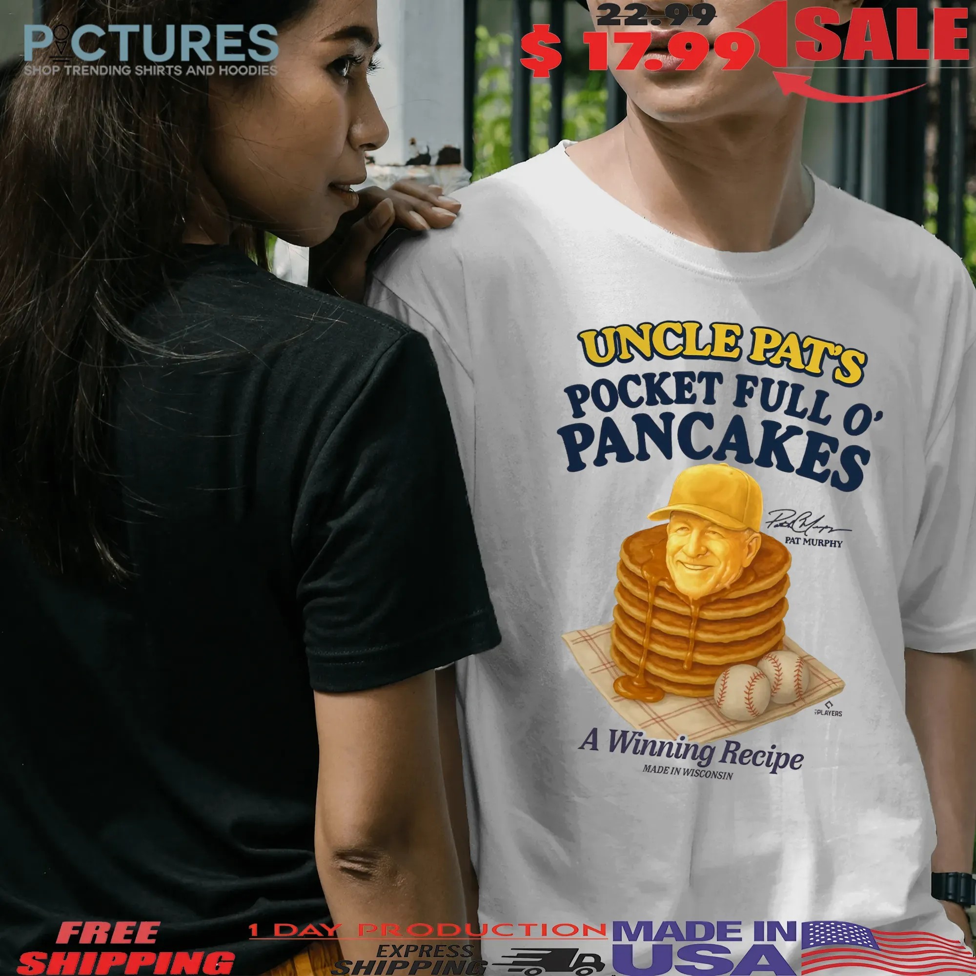 Uncle Pat's Pocket Full O' Pancakes Pat Murphy A Winning Recipe T Shirt