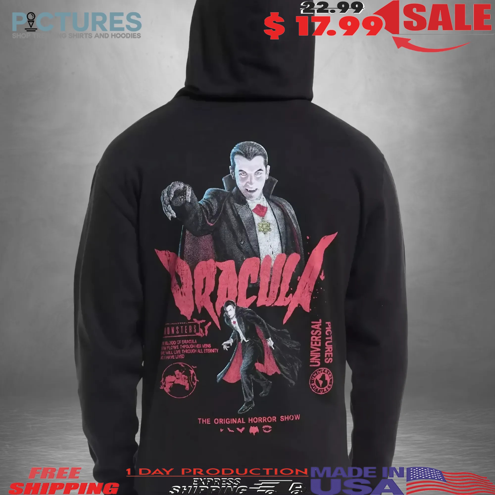 Universal Monsters Dracula The Original Horror Show Halloween T Shirt Universal Monsters Dracula The Original Horror Show Halloween T Shirt