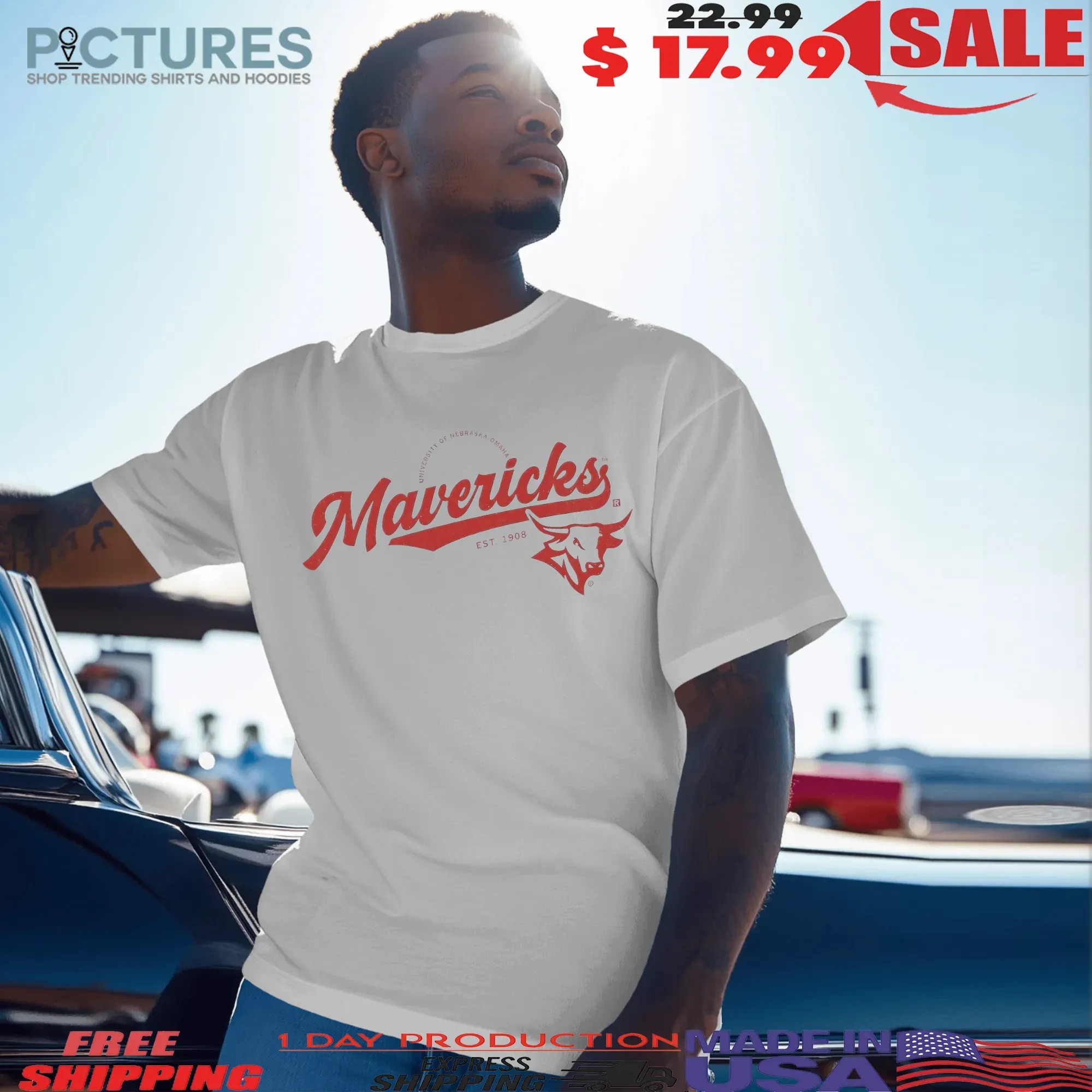University of Nebraska Omaha Mavericks Est 1908 Logo T Shirt
